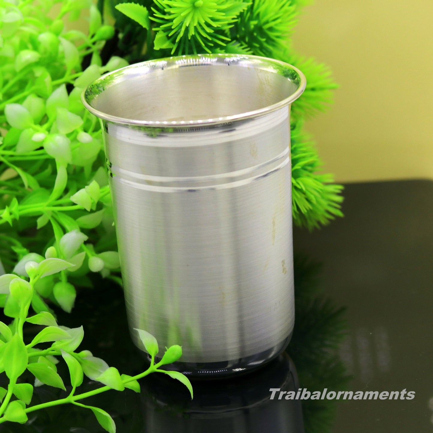Pure 999 fine silver handmade vessels, water/milk Glass tumbler, silver flask, baby silver utensils for stay healthy from bacteria sv39 - TRIBAL ORNAMENTS