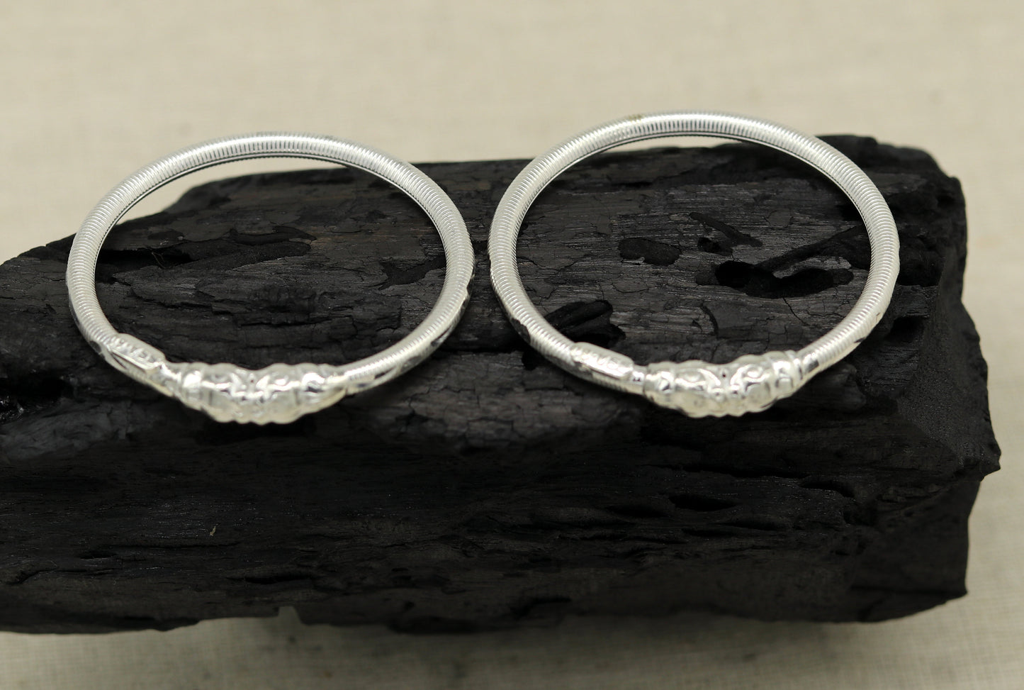 Vintage design handmade crocodile face sterling silver bangle bracelet new born baby, fabulous customized tribal unisex kids jewelry ba82 - TRIBAL ORNAMENTS