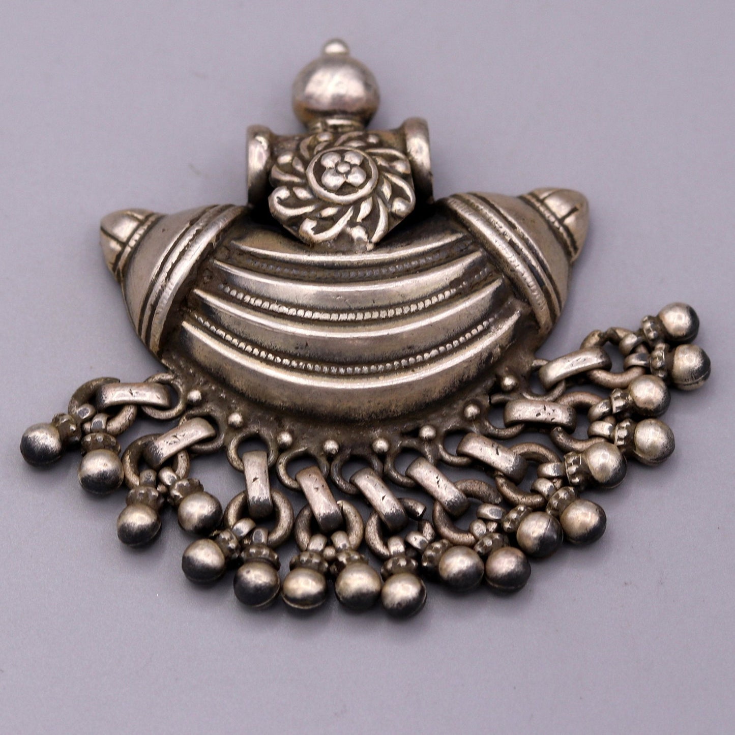 925 sterling silver handmade customized vintage design pretty charm pendant necklace belly dance personalized tribal jewelry gifting nsp394 - TRIBAL ORNAMENTS