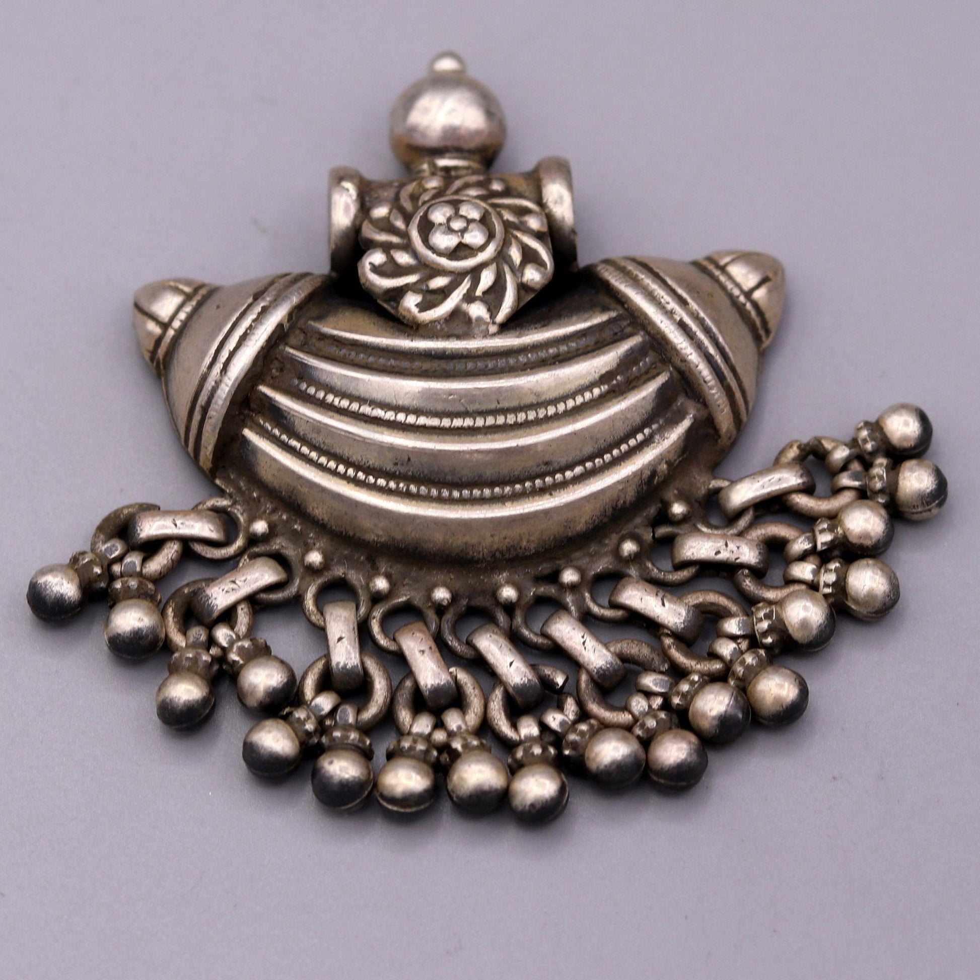 925 sterling silver handmade customized vintage design pretty charm pendant necklace belly dance personalized tribal jewelry gifting nsp394 - TRIBAL ORNAMENTS