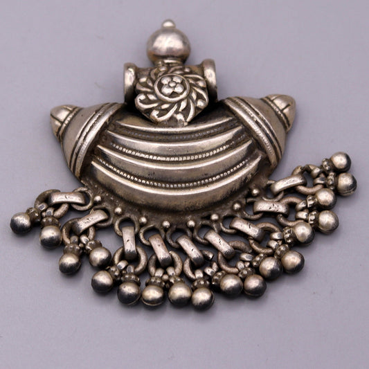 925 sterling silver handmade customized vintage design pretty charm pendant necklace belly dance personalized tribal jewelry gifting nsp394 - TRIBAL ORNAMENTS