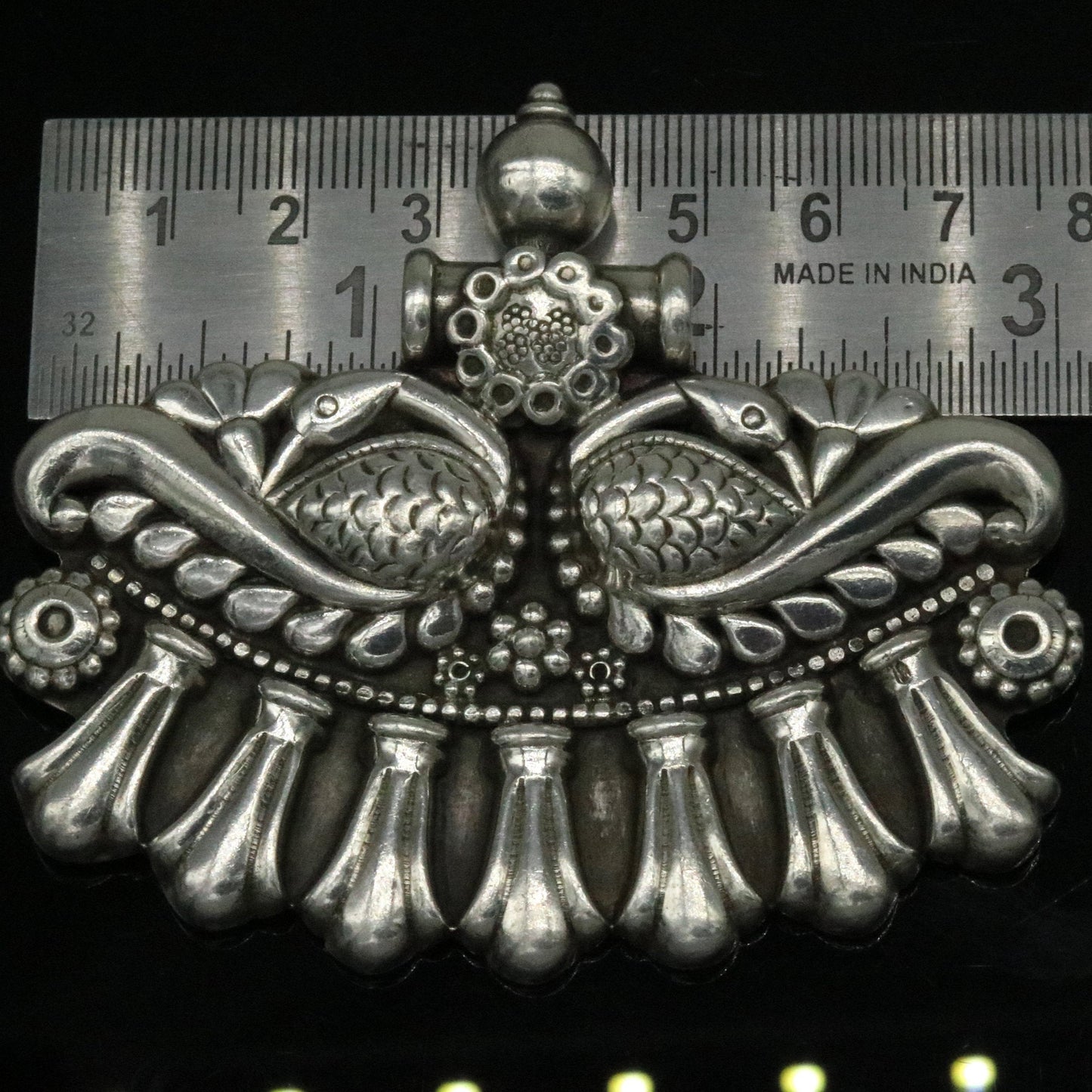 925 sterling silver handmade vintage design customized peacock pendant, amazing oxidized tribal ethnic jewelry personalized gift nsp403 - TRIBAL ORNAMENTS