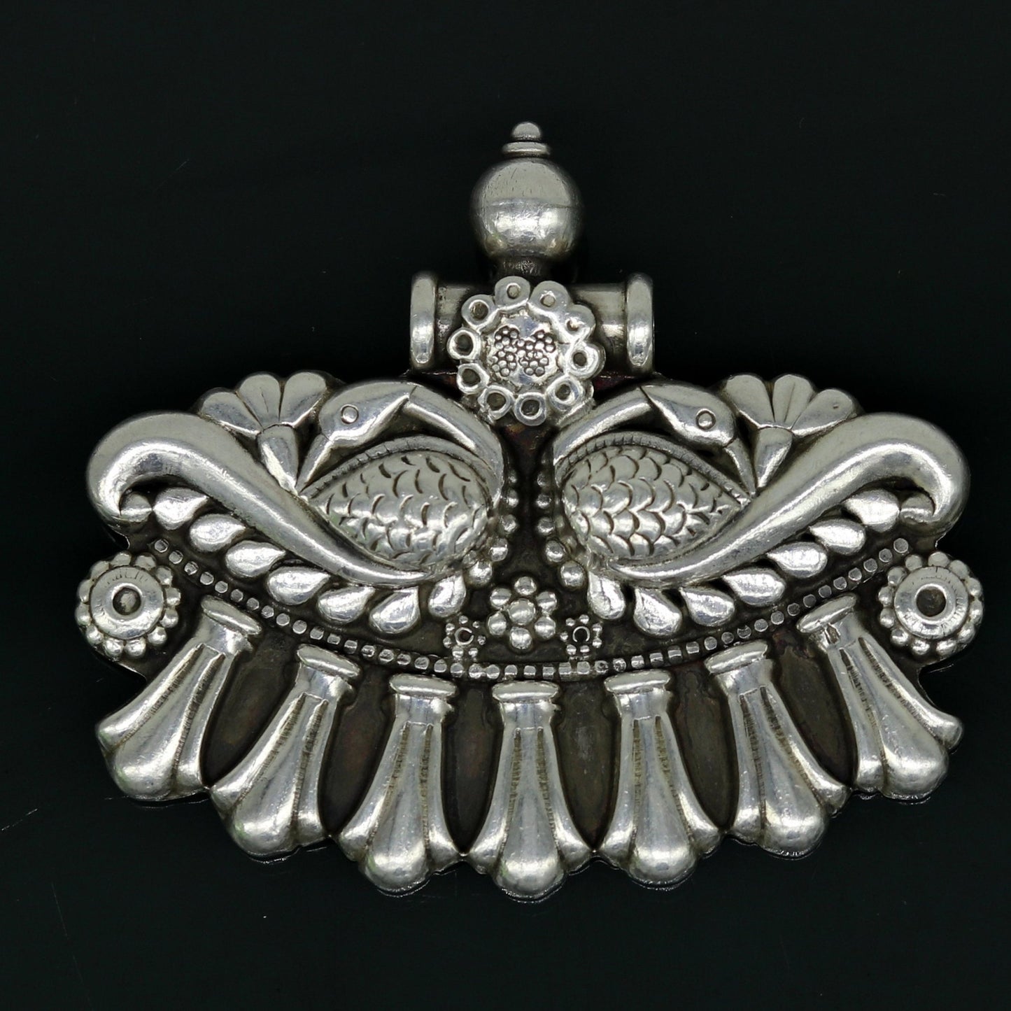 925 sterling silver handmade vintage design customized peacock pendant, amazing oxidized tribal ethnic jewelry personalized gift nsp403 - TRIBAL ORNAMENTS