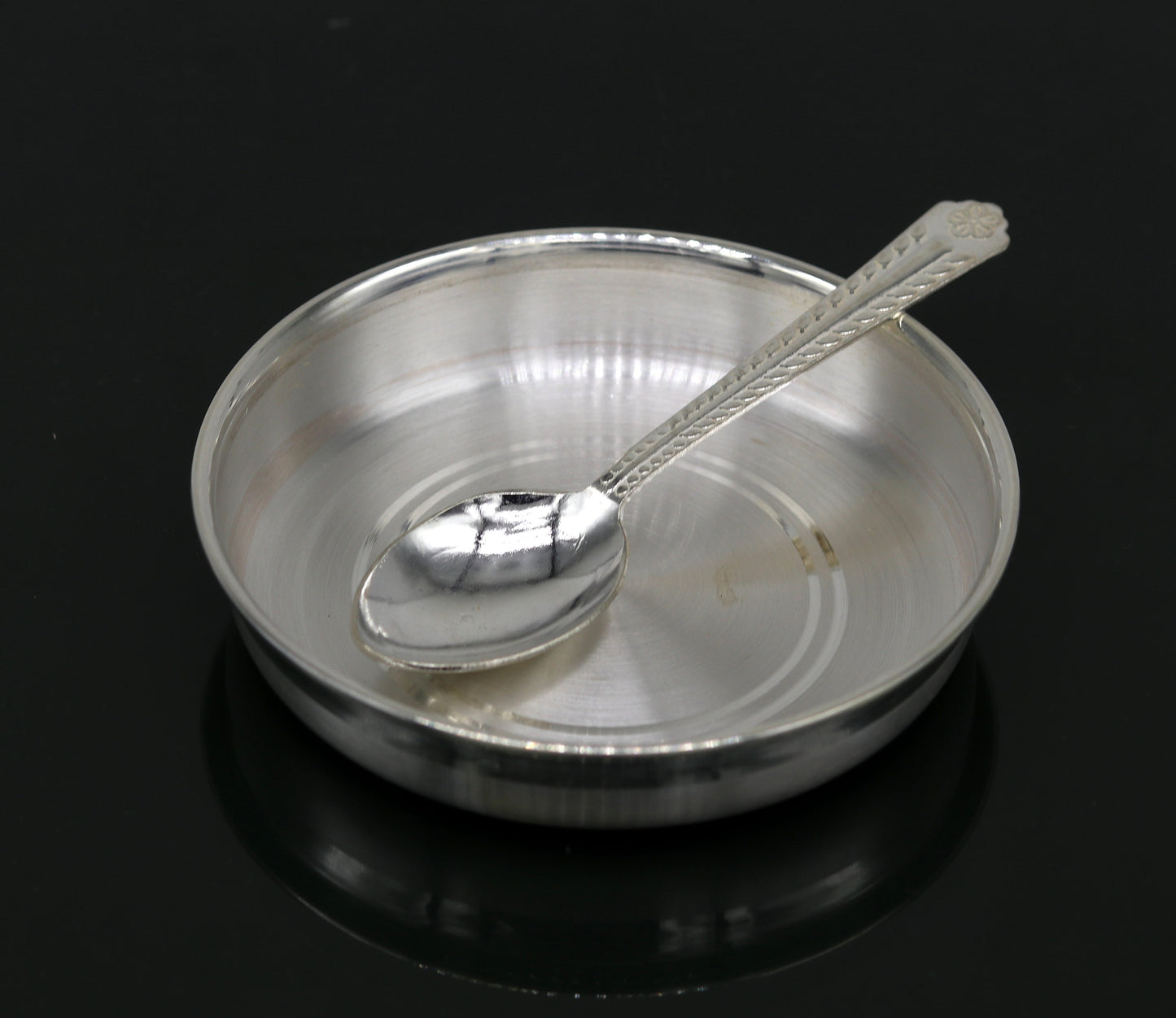999 Fine silver handmade excellent silver vessels, silver utensils, silve baby plate,tray silver art, silver bowl, cup , baby feeding sv46 - TRIBAL ORNAMENTS