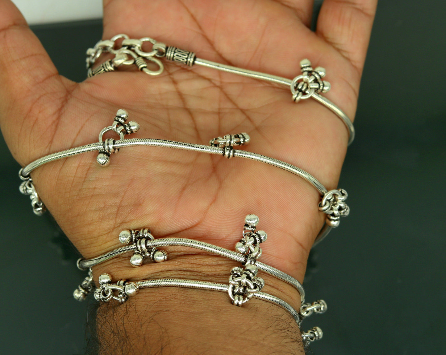 34.5" to 36.5" 925 sterling silver handmade vintage design customized snake chain belly chain waist chain, sari chain, wedding jewelry wch07 - TRIBAL ORNAMENTS