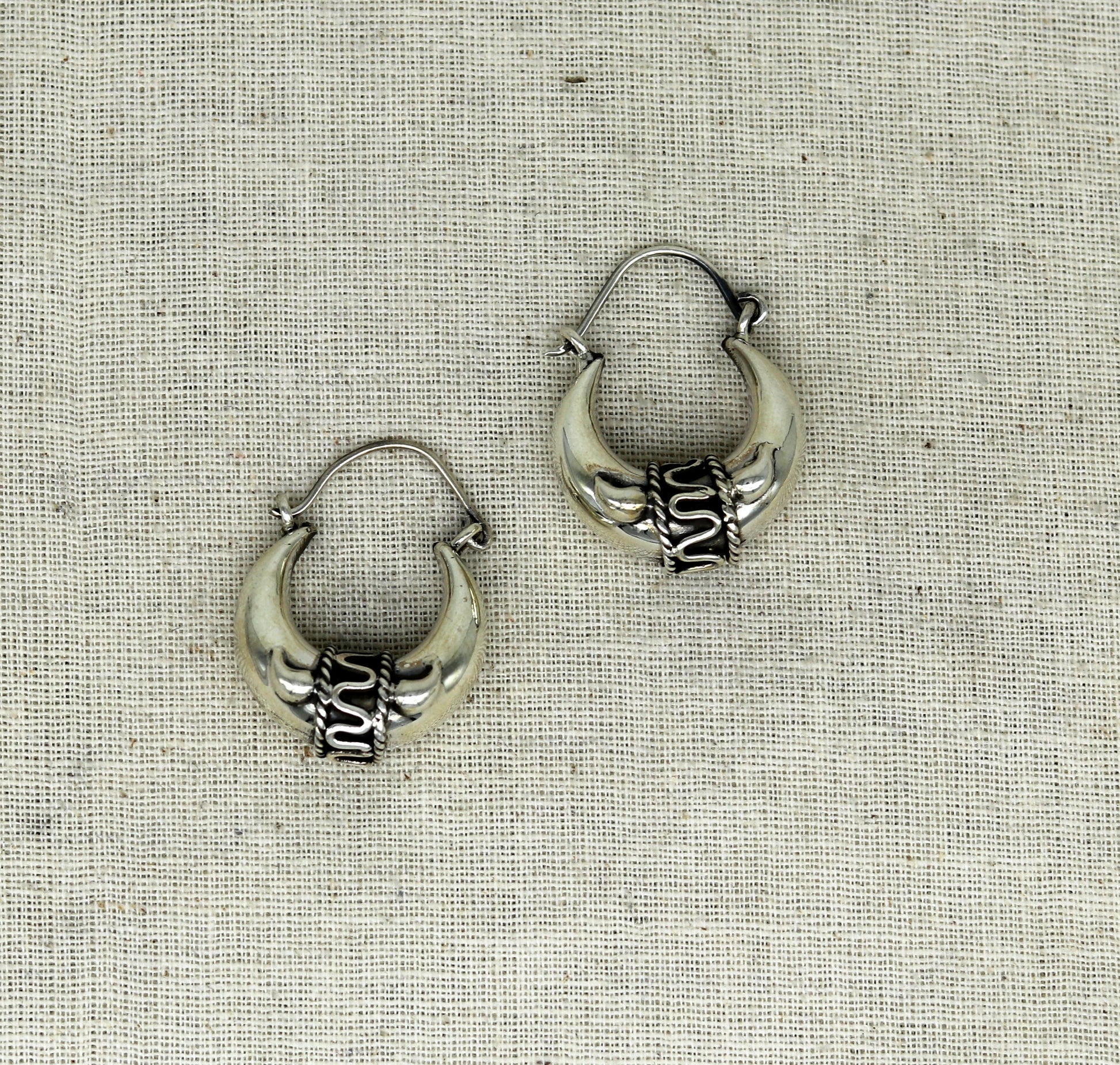 925 sterling silver handmade pretty attractive hoops stud earring bali, excellent customized stylish belly dance personalized gift ske4 - TRIBAL ORNAMENTS