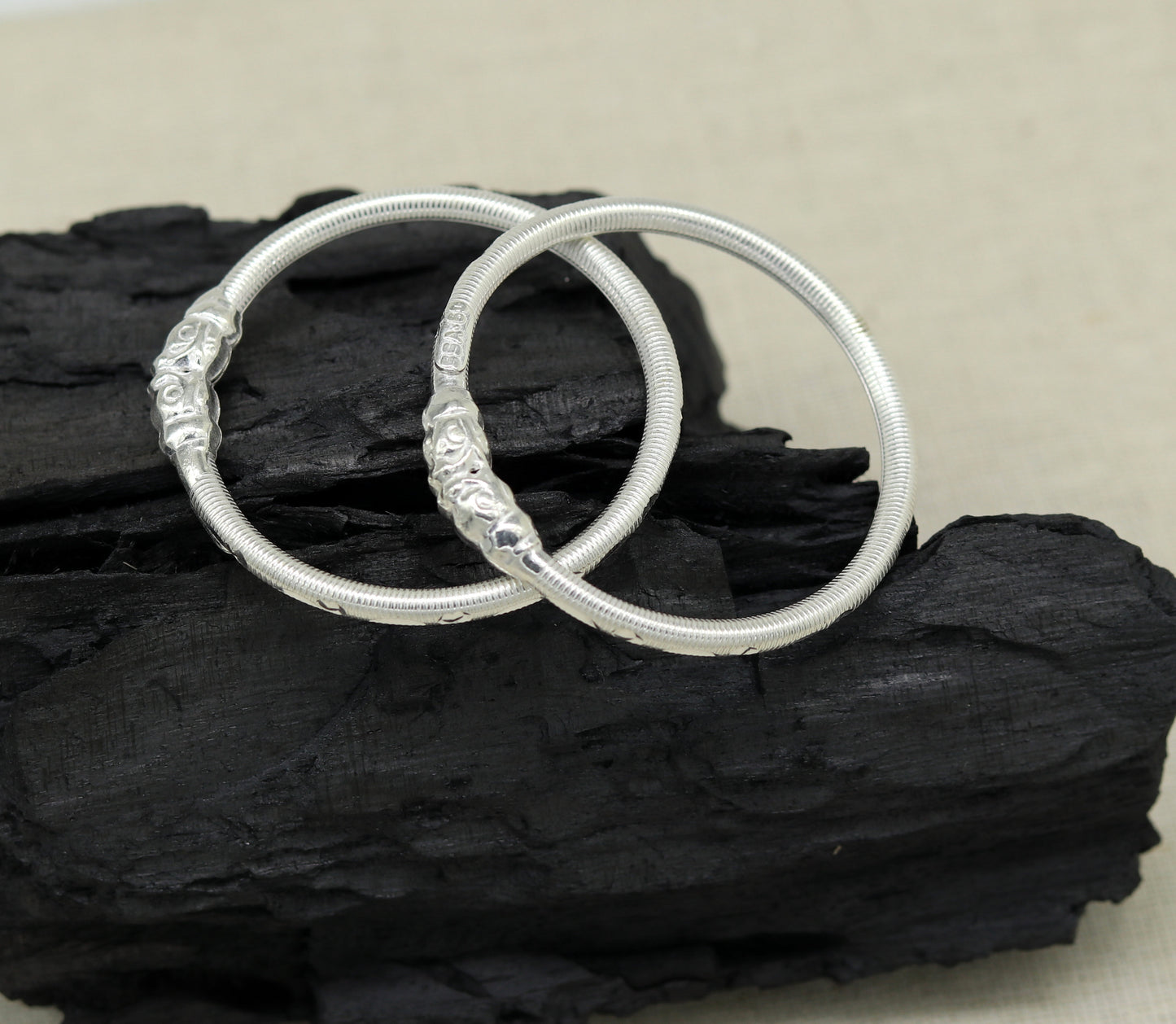 Vintage design handmade crocodile face sterling silver bangle bracelet new born baby, fabulous customized tribal unisex kids jewelry ba82 - TRIBAL ORNAMENTS