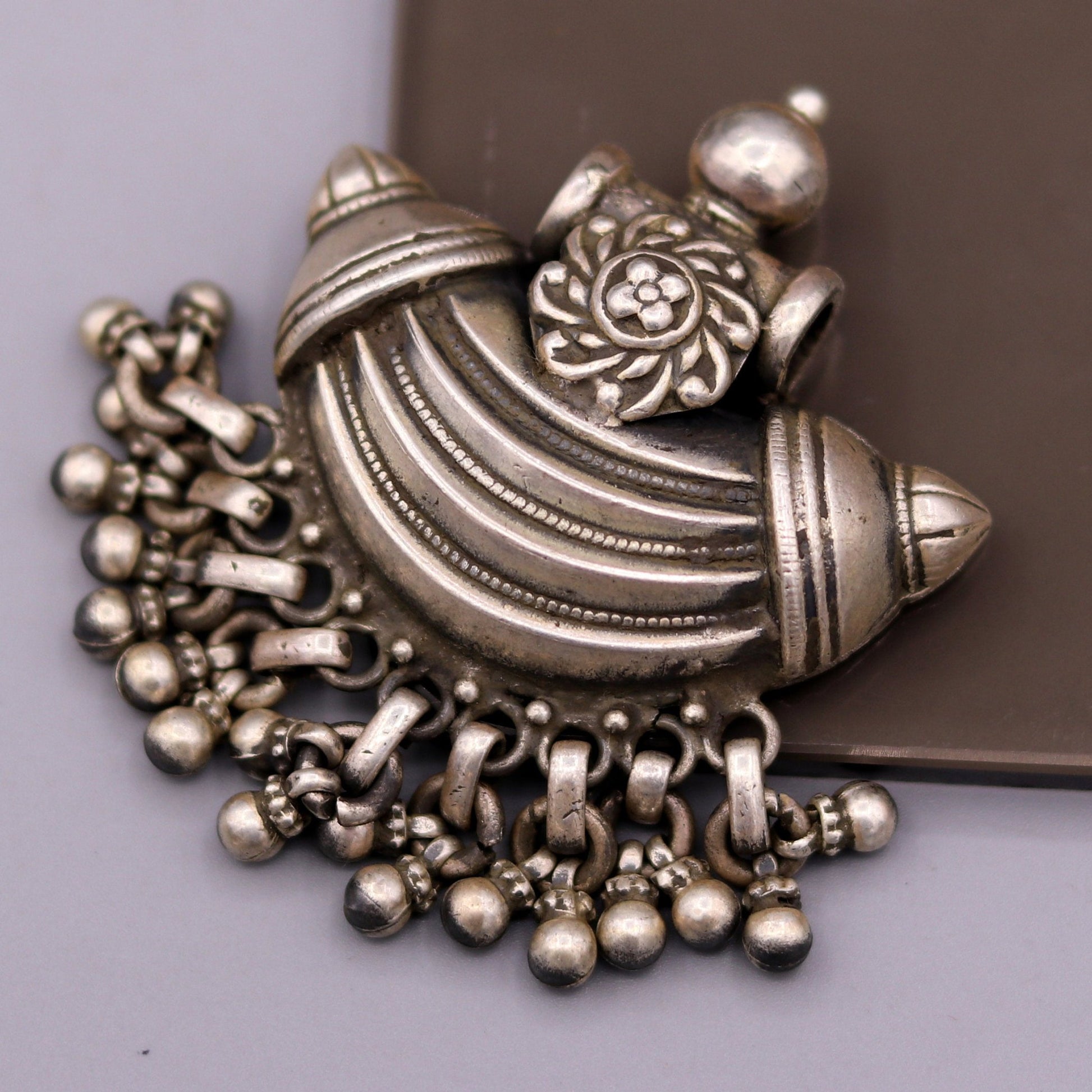 925 sterling silver handmade customized vintage design pretty charm pendant necklace belly dance personalized tribal jewelry gifting nsp394 - TRIBAL ORNAMENTS