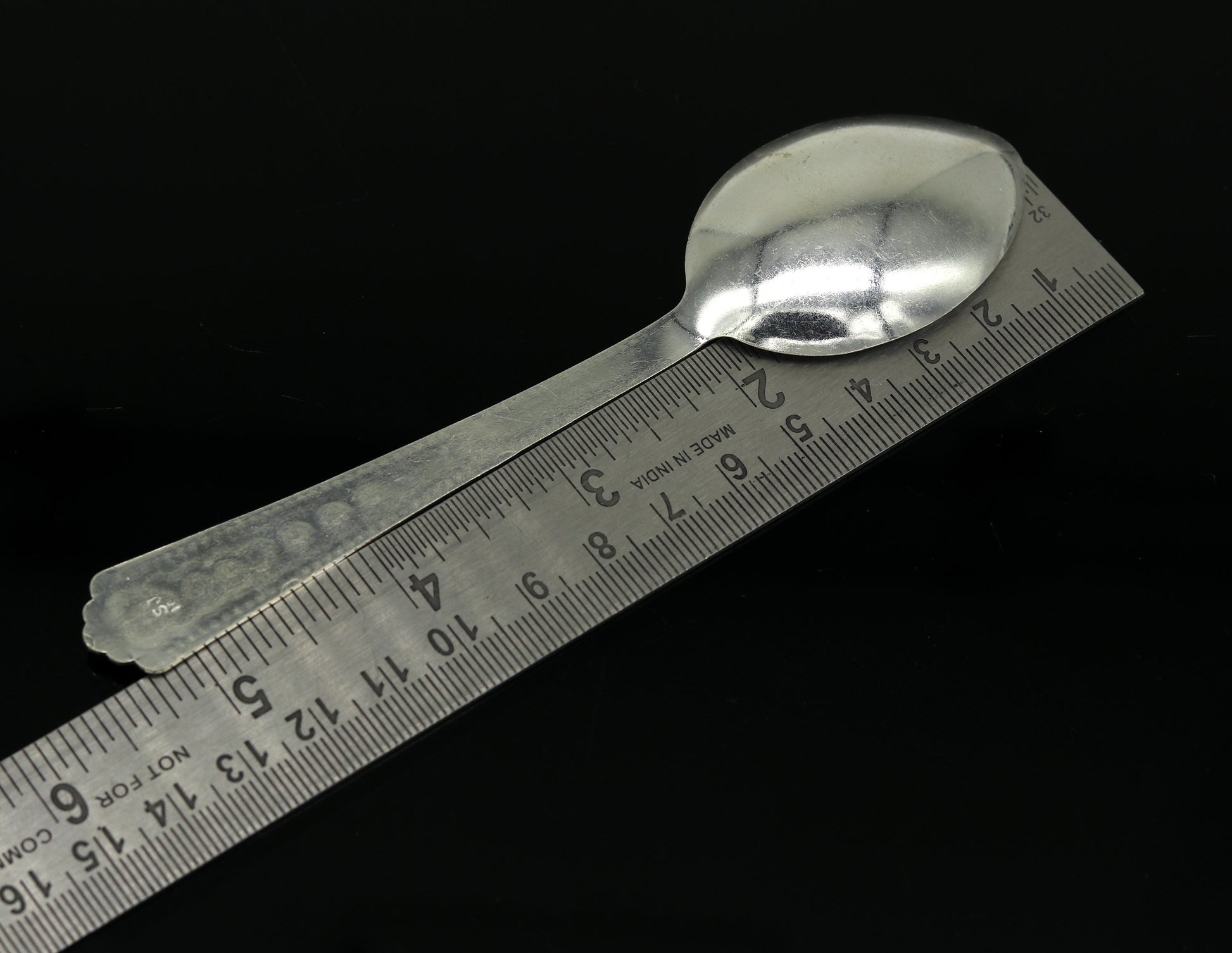 Pure sterling silver handmade solid silver spoon kitchen utensils, vessels, silver has antibacterial properties, keep stay healthy sv57 - TRIBAL ORNAMENTS