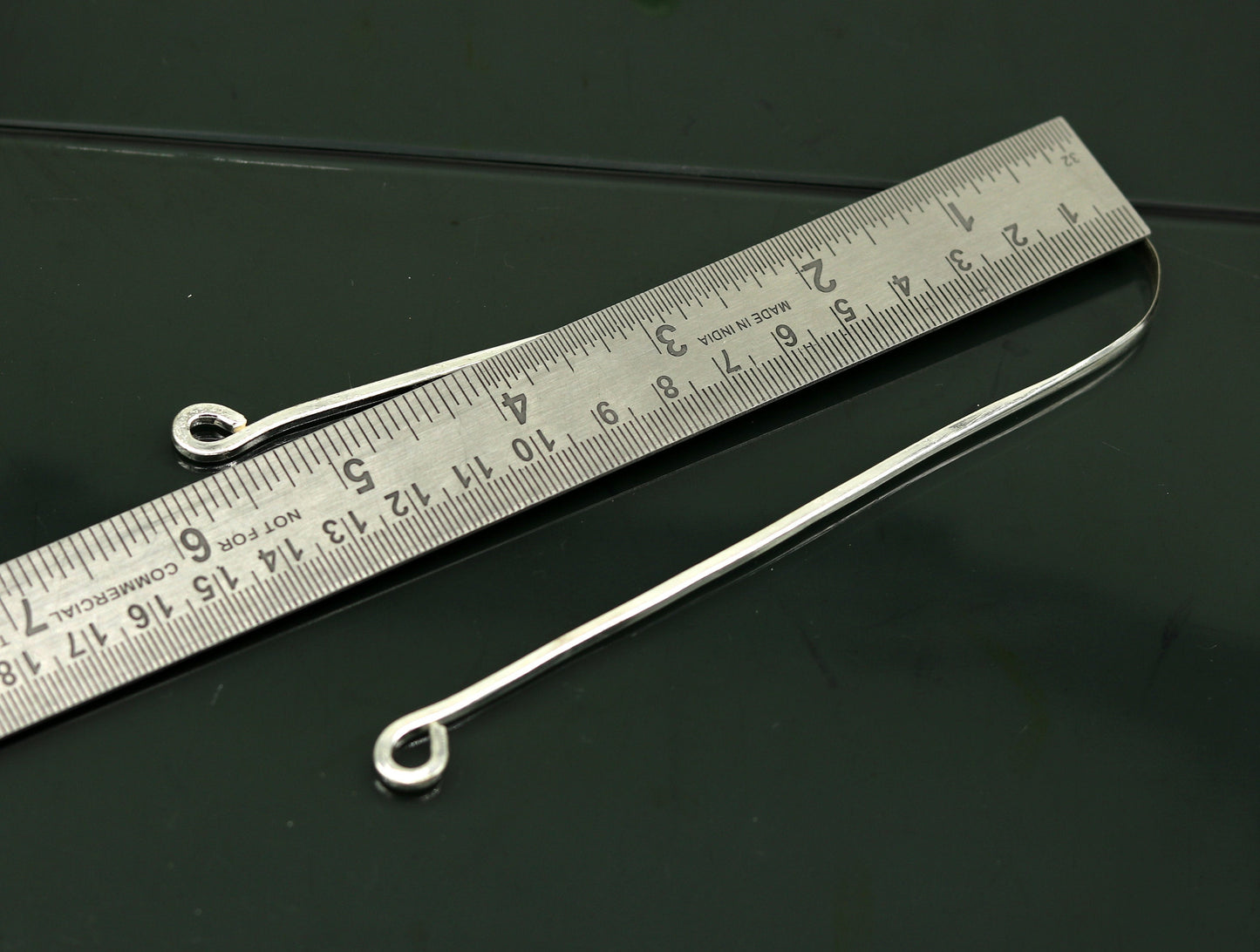 Solid silver handmade tongue cleaner 11.5 inches long U shape healthy mouth cleaner tools for stay healthy, excellent personalized gift tc02 - TRIBAL ORNAMENTS