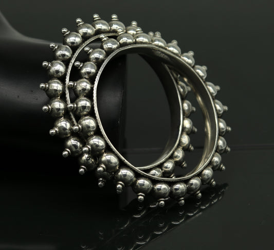925 Sterling silver handmade fabulous vintage design customized bangle bracelet kada excellent wedding personalized gift jewelry NBA96 - TRIBAL ORNAMENTS