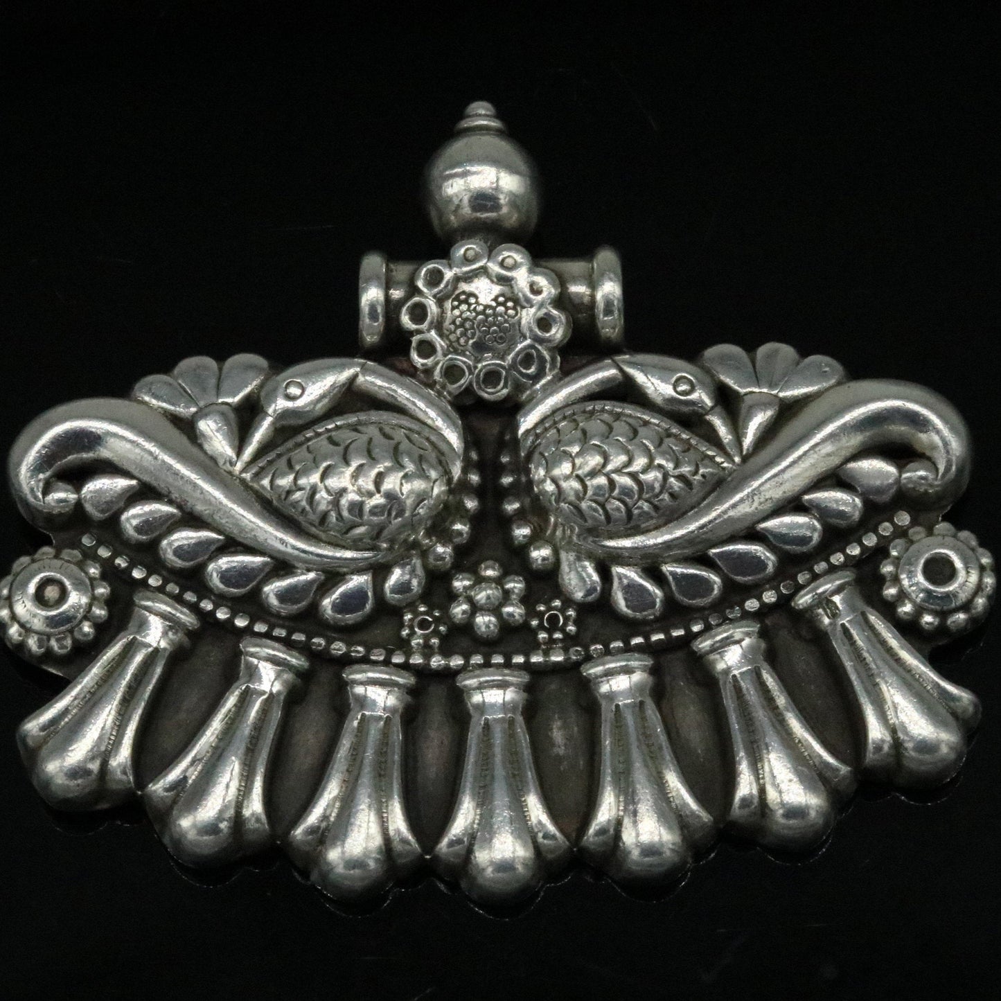 925 sterling silver handmade vintage design customized peacock pendant, amazing oxidized tribal ethnic jewelry personalized gift nsp403 - TRIBAL ORNAMENTS