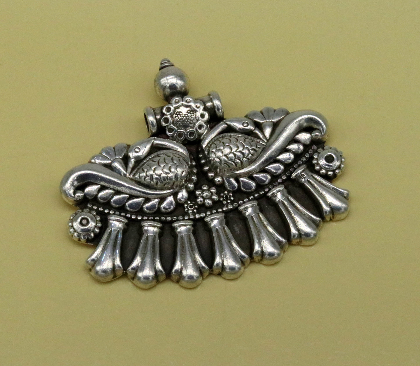 925 sterling silver handmade vintage design customized peacock pendant, amazing oxidized tribal ethnic jewelry personalized gift nsp403 - TRIBAL ORNAMENTS