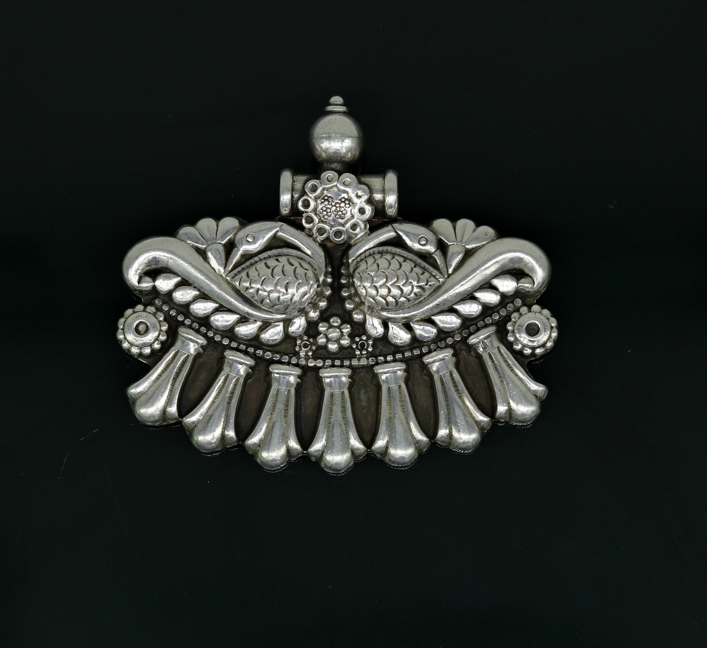 925 sterling silver handmade vintage design customized peacock pendant, amazing oxidized tribal ethnic jewelry personalized gift nsp403 - TRIBAL ORNAMENTS