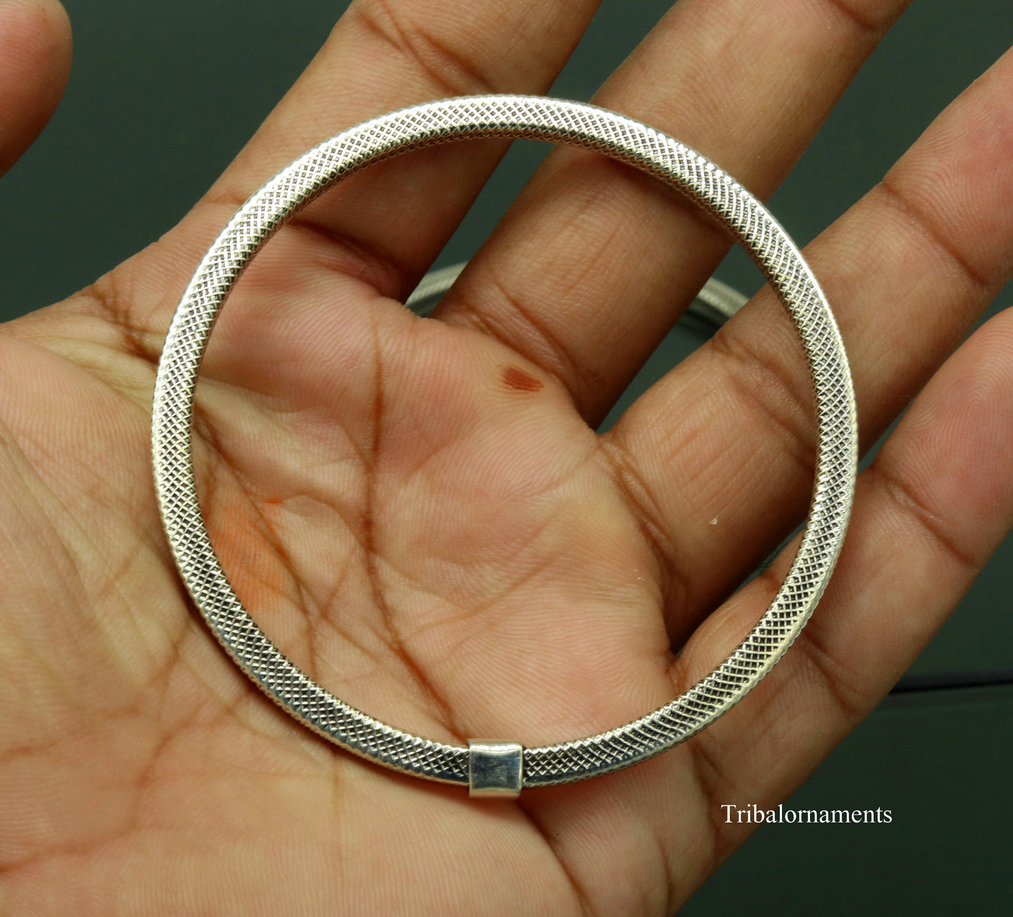 925 sterling silver handmade customized vintage design bangle bracelet kada single piece excellent oxidized gifting unisex jewelry nssk4 - TRIBAL ORNAMENTS