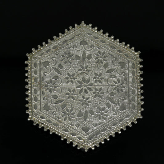 Sterling silver handmade solid silver gorgeous silver handcrafted customize bazot, excellent home puja utensils home temple art nsv84 - TRIBAL ORNAMENTS