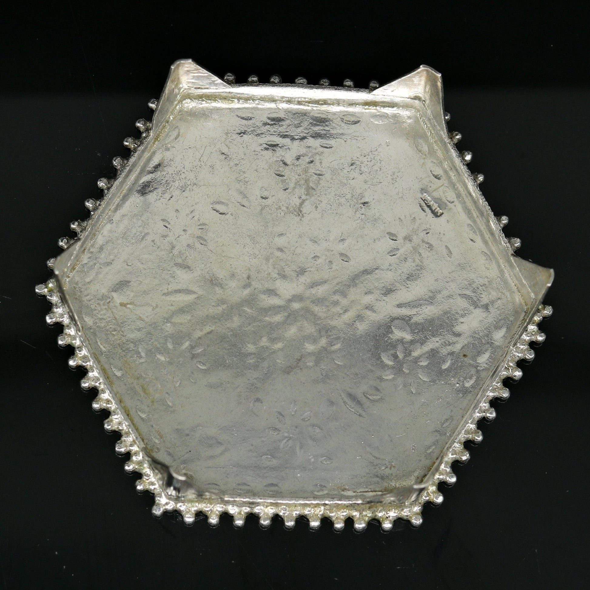 Sterling silver handmade solid silver gorgeous silver handcrafted customize bazot, excellent home puja utensils home temple art nsv84 - TRIBAL ORNAMENTS