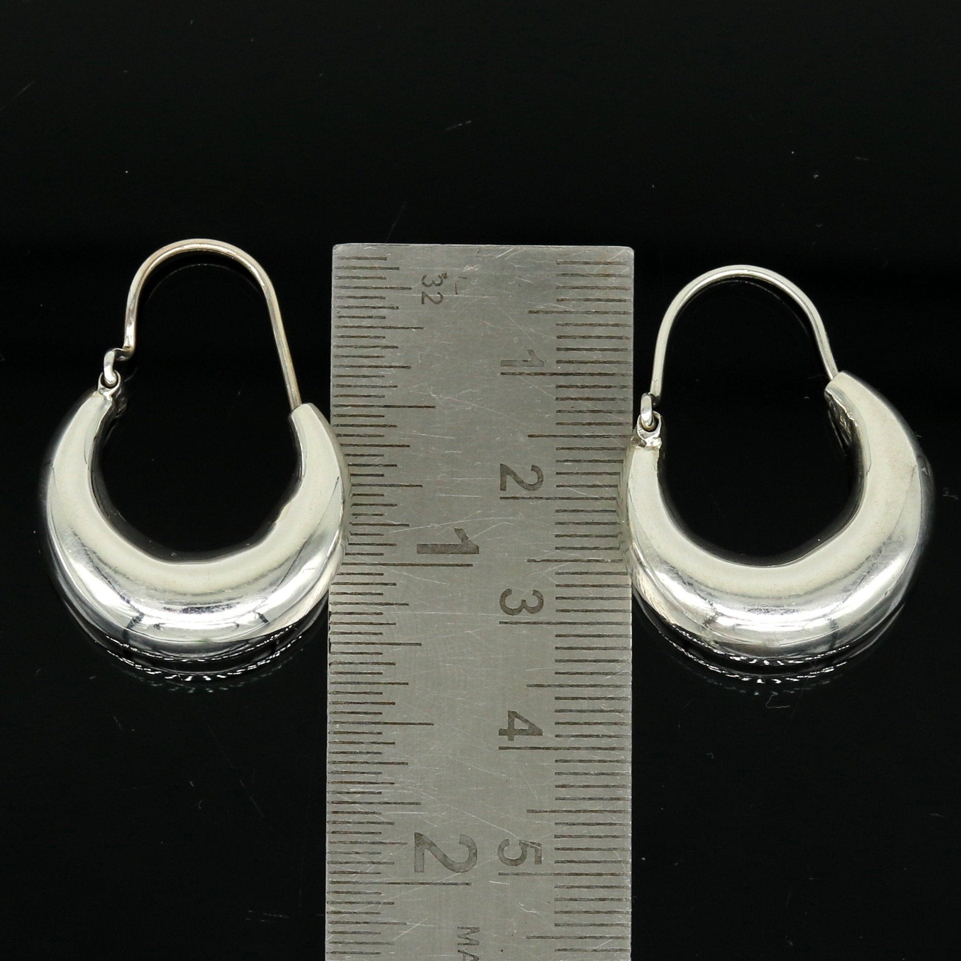 Handmade 925 sterling silver jewelry, fabulous vintage stylish customized hoops earrings bali tribal ethnic personalized jewelry ske1 - TRIBAL ORNAMENTS