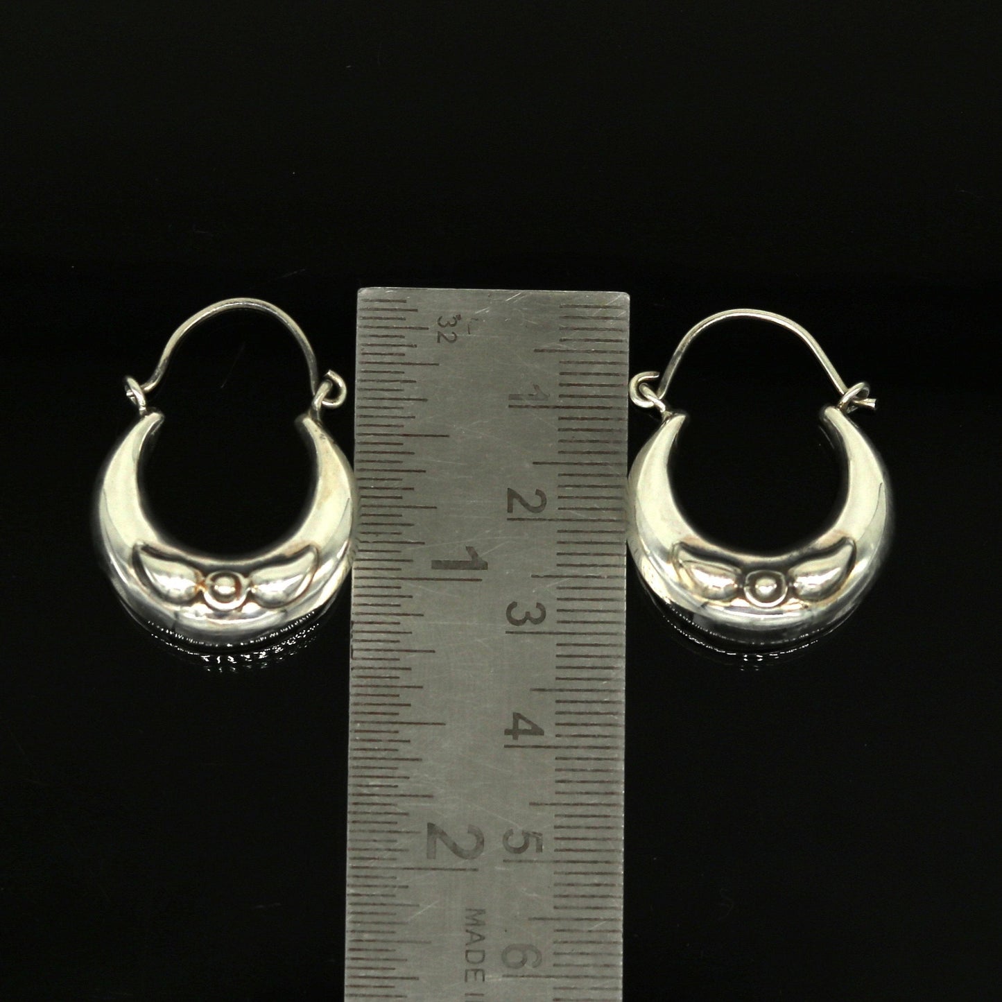 Handmade 925 sterling silver jewelry, fabulous vintage stylish customized hoops earrings bali tribal ethnic personalized jewelry ske17 - TRIBAL ORNAMENTS