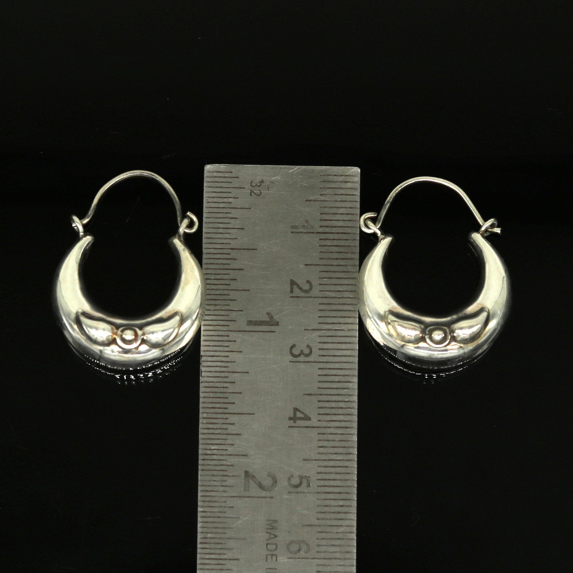 Handmade 925 sterling silver jewelry, fabulous vintage stylish customized hoops earrings bali tribal ethnic personalized jewelry ske17 - TRIBAL ORNAMENTS