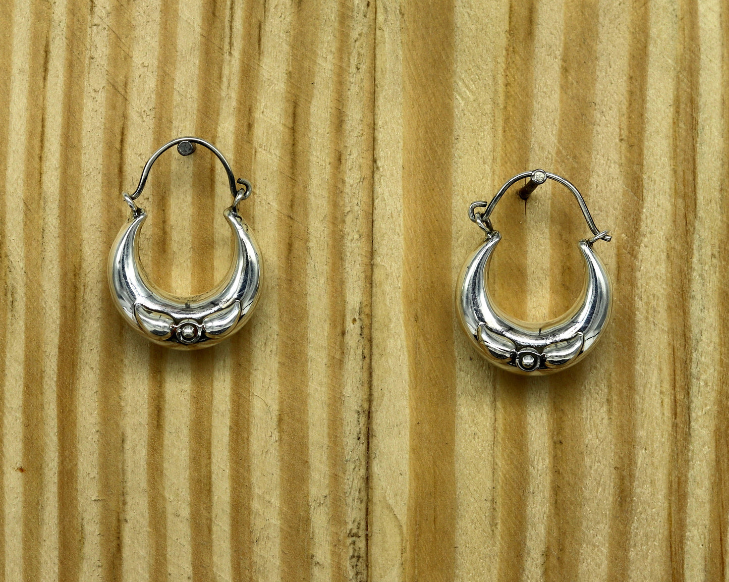 Handmade 925 sterling silver jewelry, fabulous vintage stylish customized hoops earrings bali tribal ethnic personalized jewelry ske17 - TRIBAL ORNAMENTS