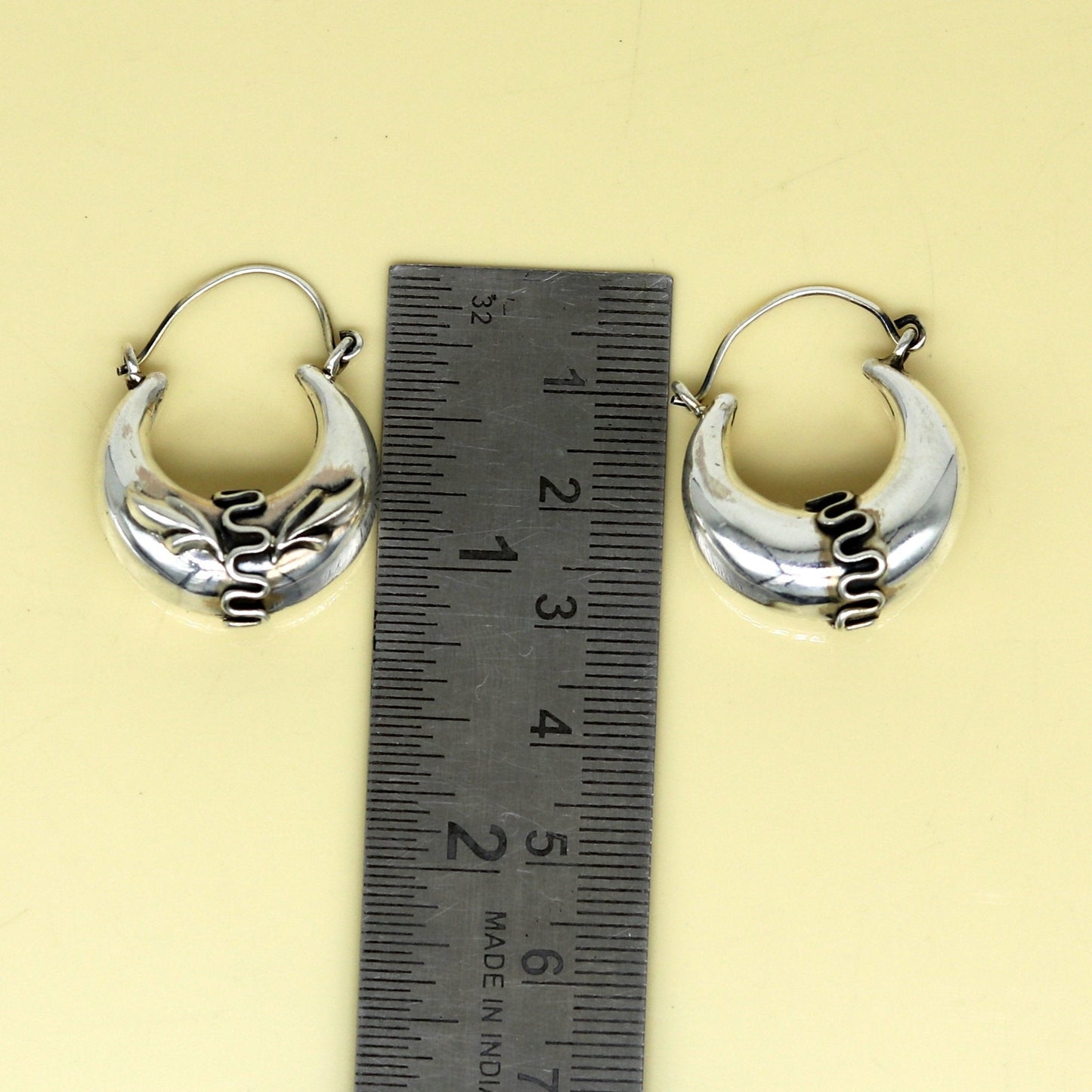 925 sterling Handmade silver jewelry, fabulous vintage stylish customized hoops earrings bali tribal ethnic personalized jewelry ske3 - TRIBAL ORNAMENTS