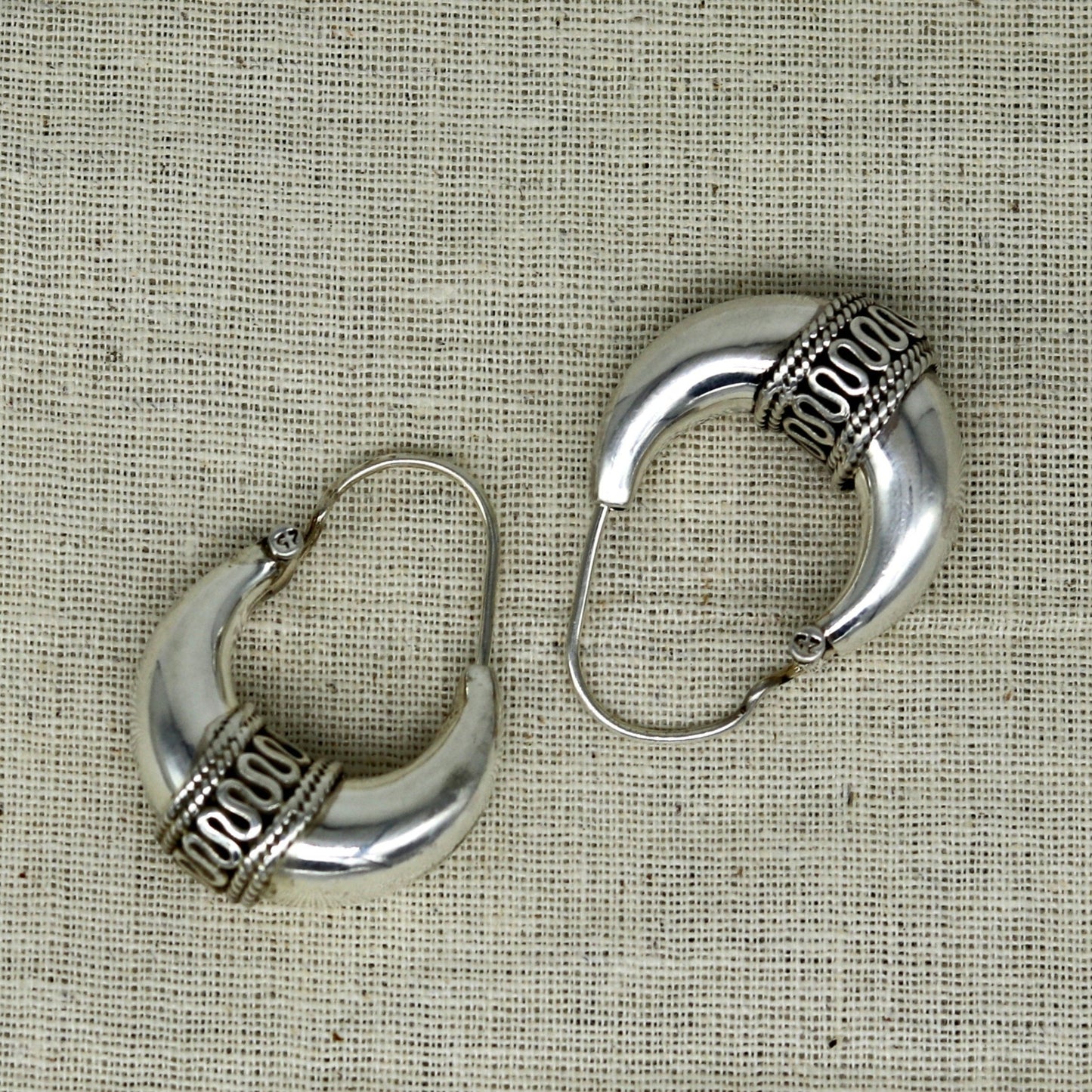 925 sterling silver handmade hoops stud earring bali, excellent customized stylish belly dance personalized gift tribal ethnic jewelry ske10 - TRIBAL ORNAMENTS