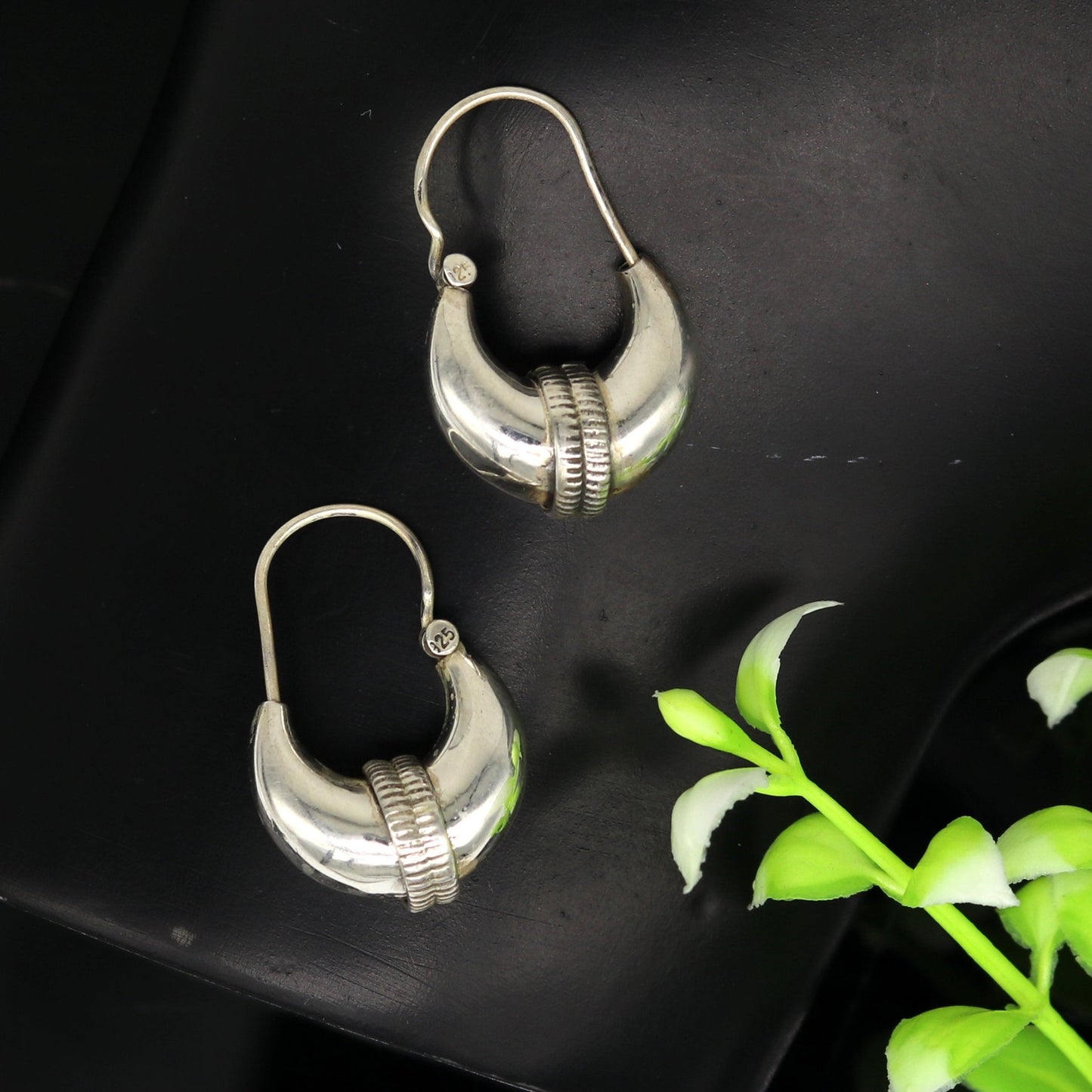 925 sterling silver handmade vintage antique design amazing design hoops earring bali, customized earring gift tribal ethnic jewelry ske14 - TRIBAL ORNAMENTS