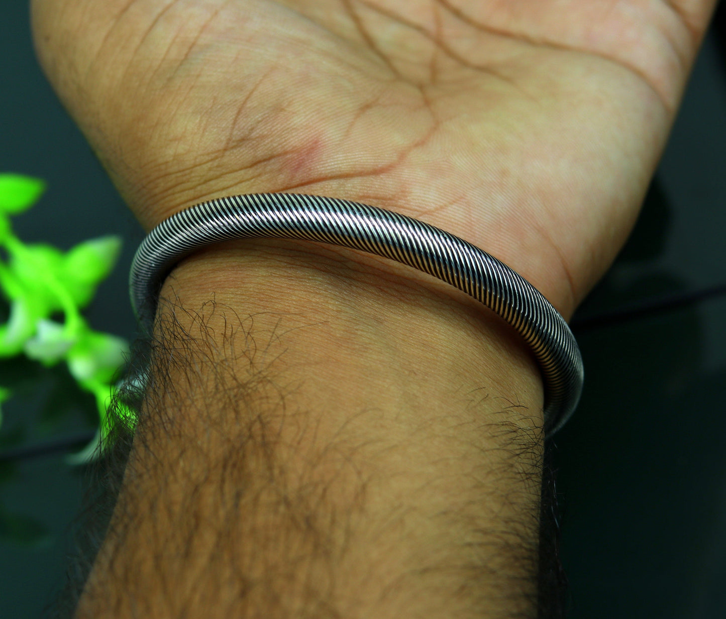 925 sterling silver handmade gorgeous hip-hop skull design bangle bracelet kada, fabulous unisex gifting personalized jewelry nssk33 - TRIBAL ORNAMENTS