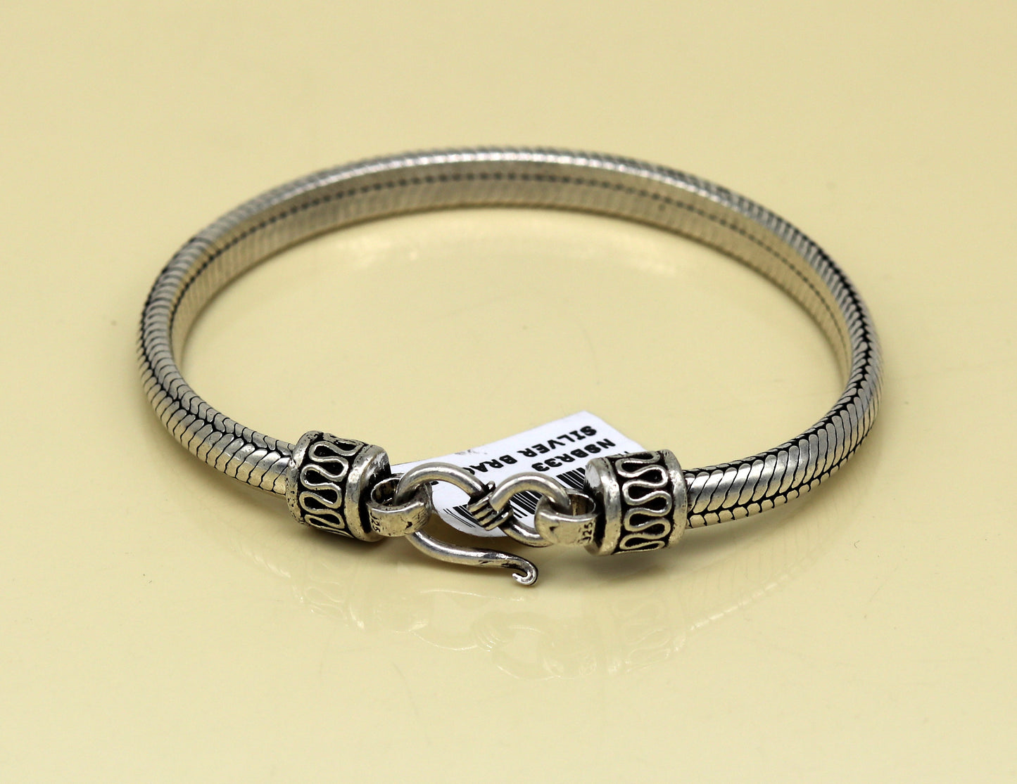 8.2" long 925 sterling silver handmade solid customized vintage design snake chain bracelet unisex personalized gift tribal jewelry nsbr33 - TRIBAL ORNAMENTS