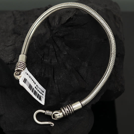 8" long 925 sterling silver handcrafted solid vintage design customized snake chain bracelet unisex personalized gift tribal jewelry nsbr26 - TRIBAL ORNAMENTS