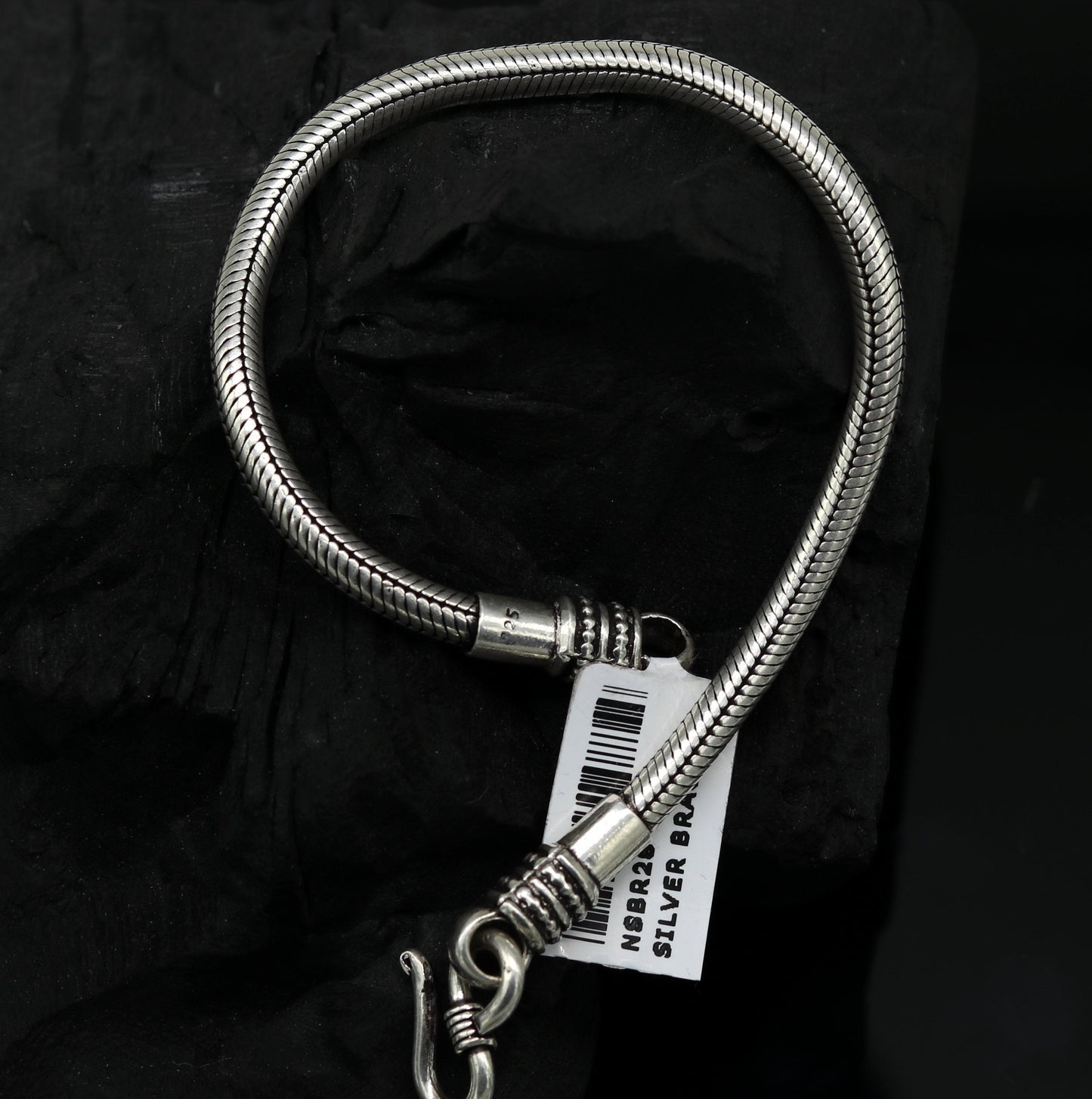 8.5" long handmade 925 sterling silver gorgeous customized vintage design snake chain bracelet unisex personalized gifting jewelry nsbr28 - TRIBAL ORNAMENTS