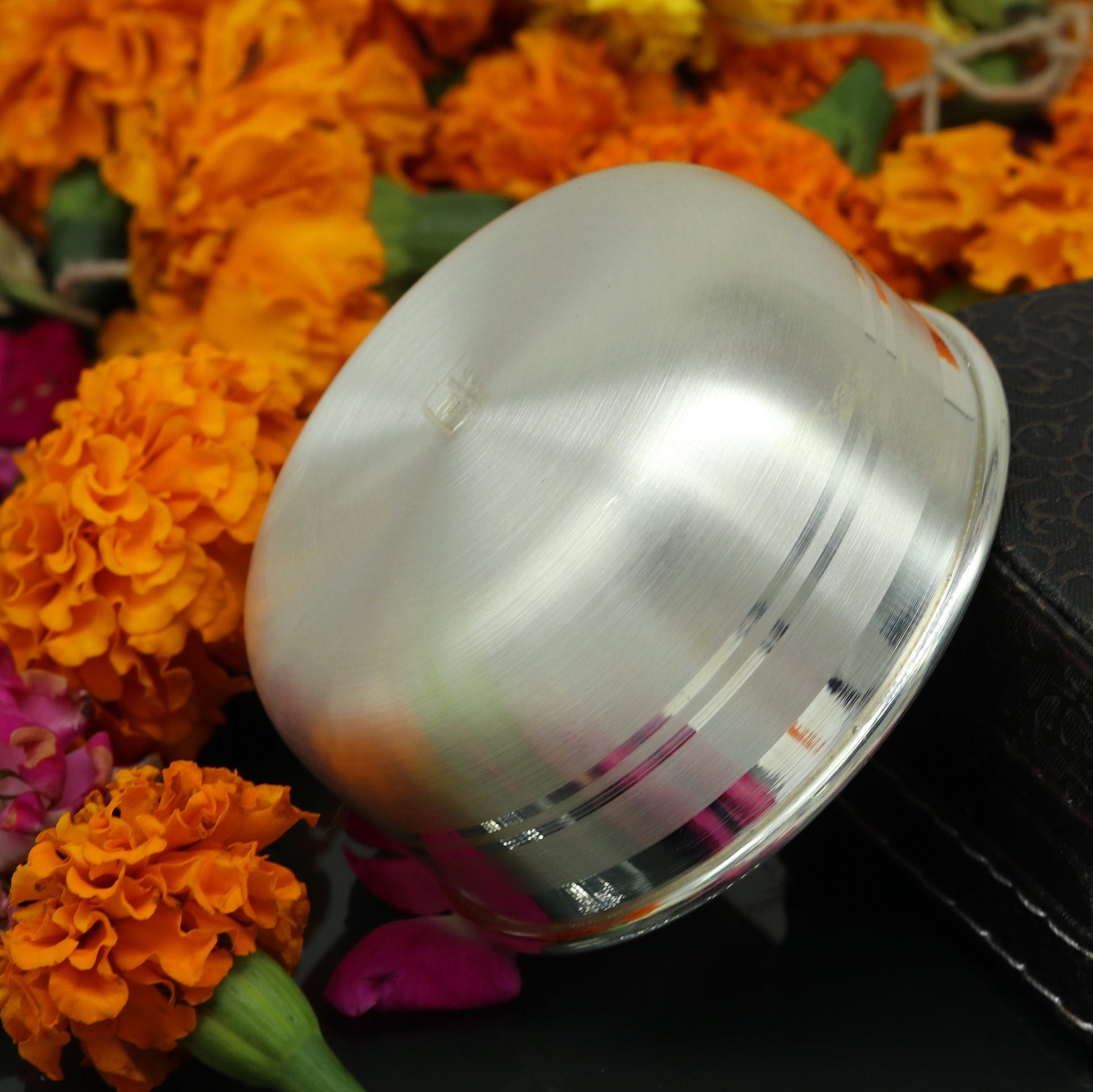 999 pure sterling silver handmade solid silver bowl kitchen utensils, vessels, silver has antibacterial properties, keep stay healthy sv55 - TRIBAL ORNAMENTS