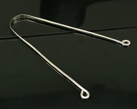 Solid silver handmade tongue cleaner 11.5 inches long U shape healthy mouth cleaner tools for stay healthy, excellent personalized gift tc02 - TRIBAL ORNAMENTS