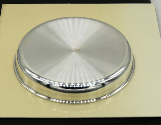 999 pure sterling silver handmade solid silver plate or tray, silver has antibacterial properties, stay healthy, silver gifting vessels sv62 - TRIBAL ORNAMENTS