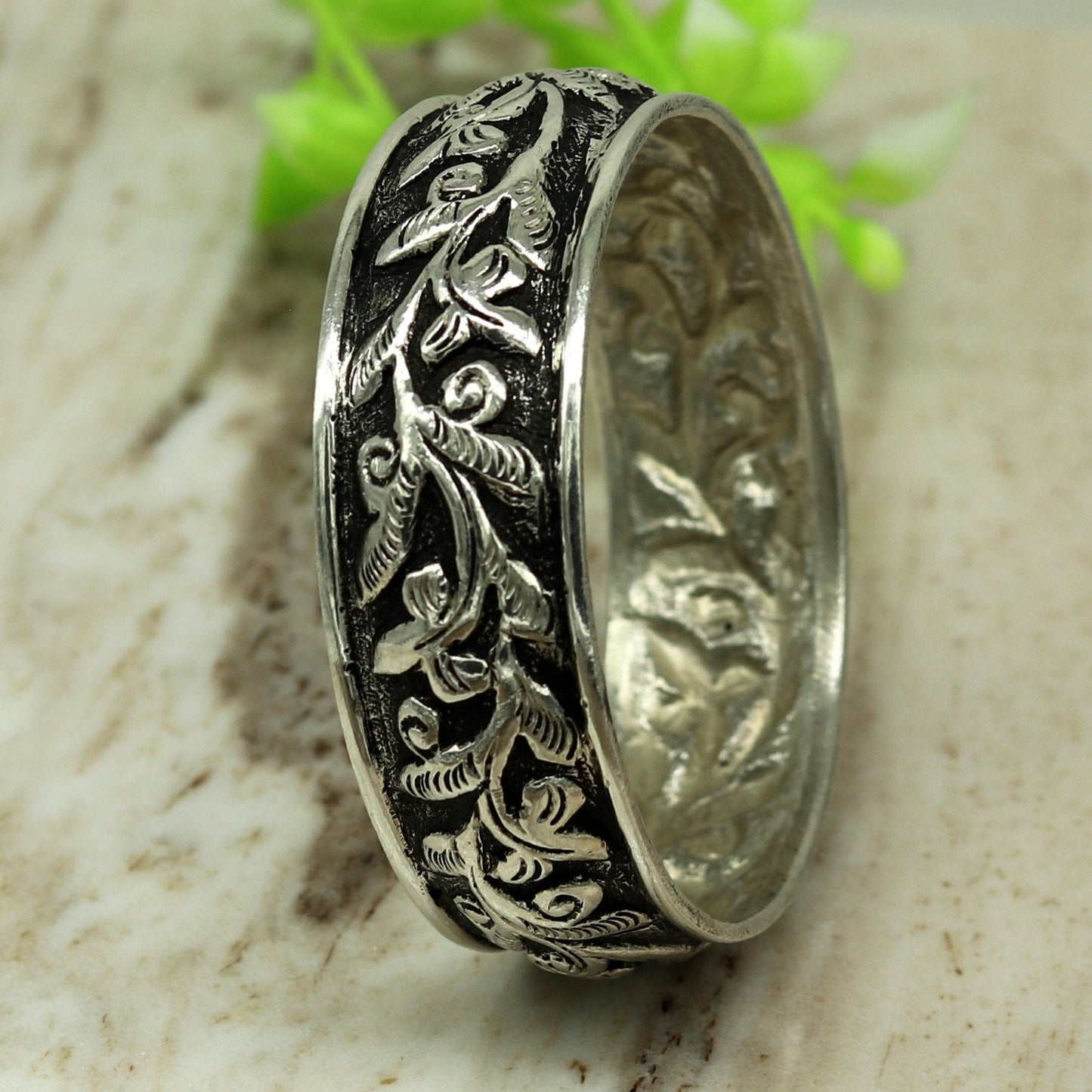 925 sterling silver handmade vintage customized design chitai work brides maid bangle bracelet gifting personalized tribal jewelry nssk255 - TRIBAL ORNAMENTS