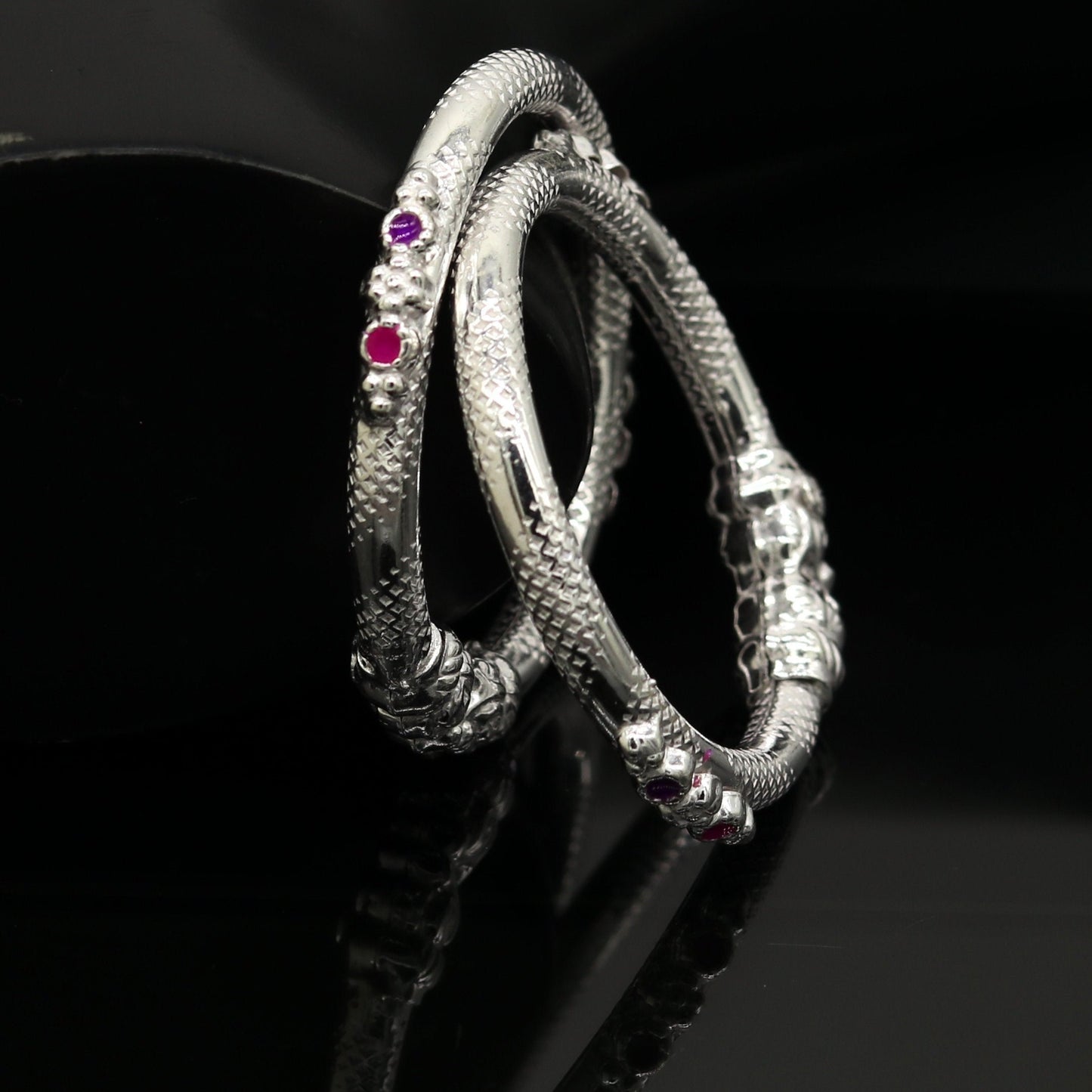 5mm Solid sterling silver gorgeous baby bangle bracelet kada, faublous customized elephant face solid kada bracelet for kids nbbk101 - TRIBAL ORNAMENTS