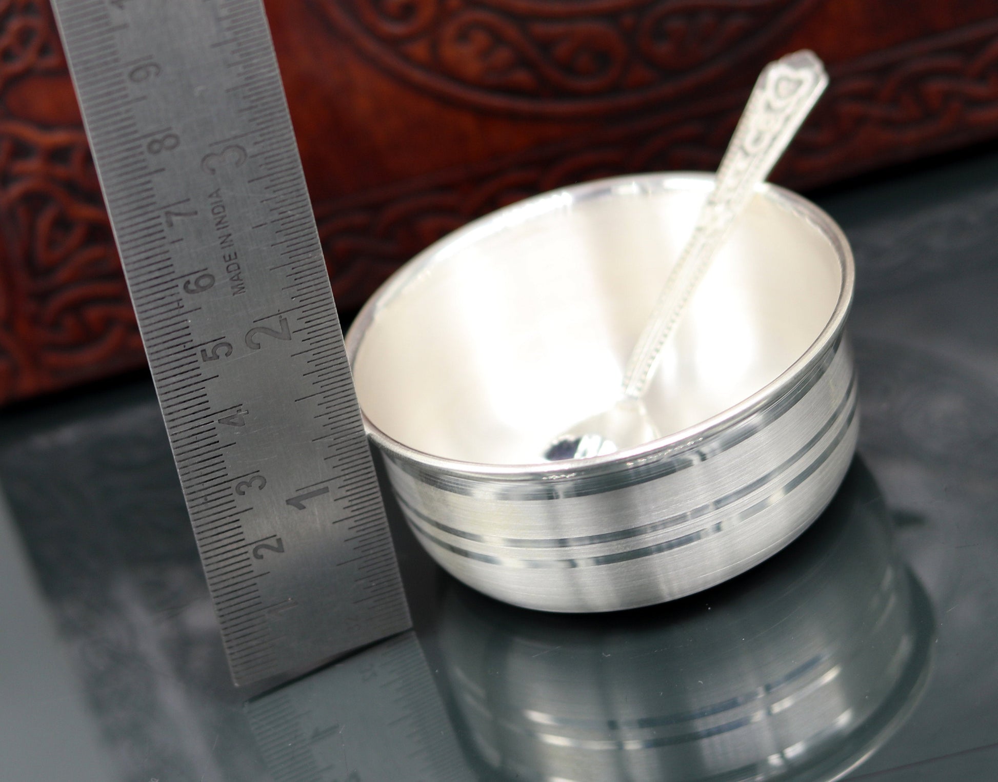 Plain design handmade 999 solid silver bowl, silver vessels, silver utensils, solid silver baby bowl for medical use for health gifting sv80 - TRIBAL ORNAMENTS