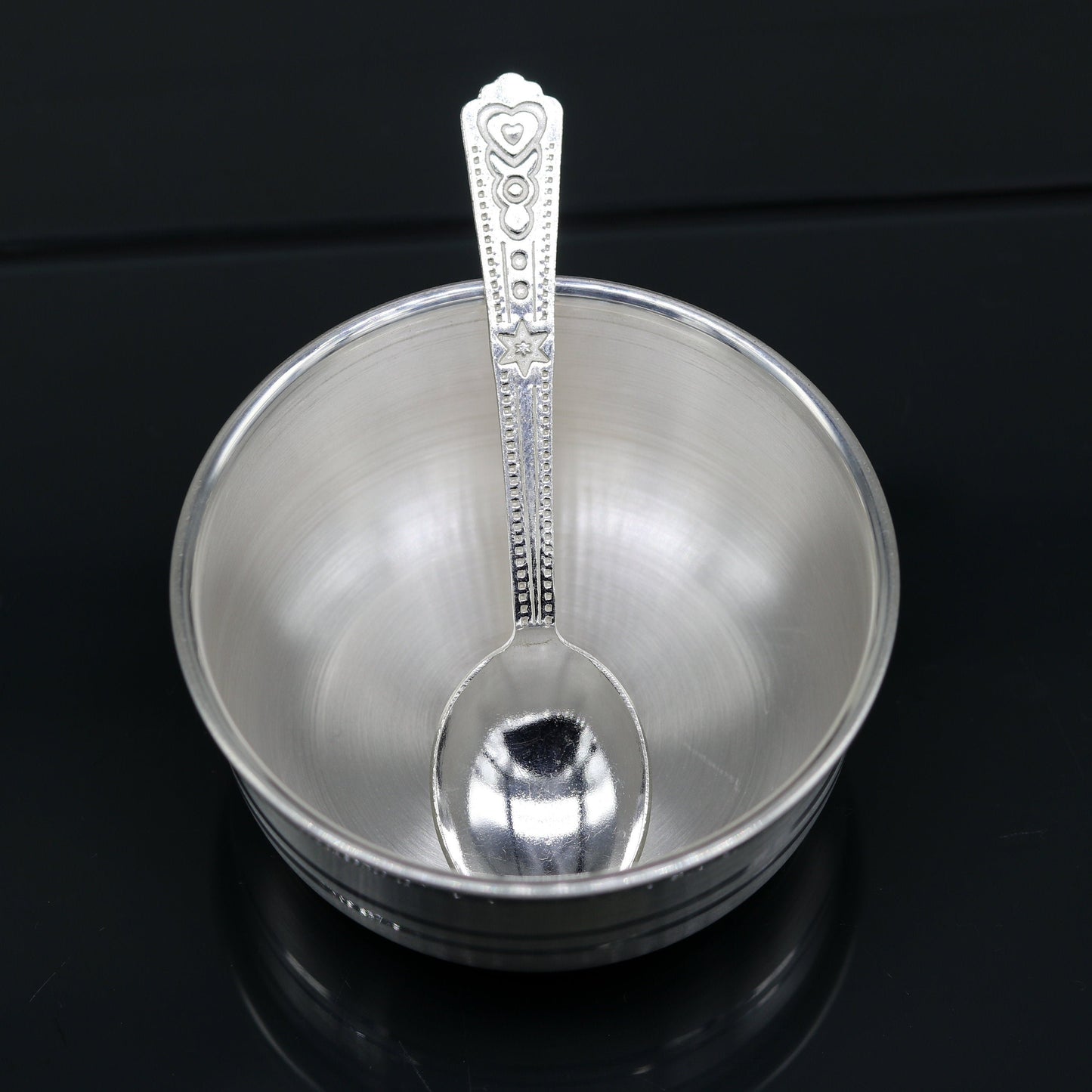 Plain design handmade 999 solid silver bowl, silver vessels, silver utensils, solid silver baby bowl for medical use for health gifting sv80 - TRIBAL ORNAMENTS