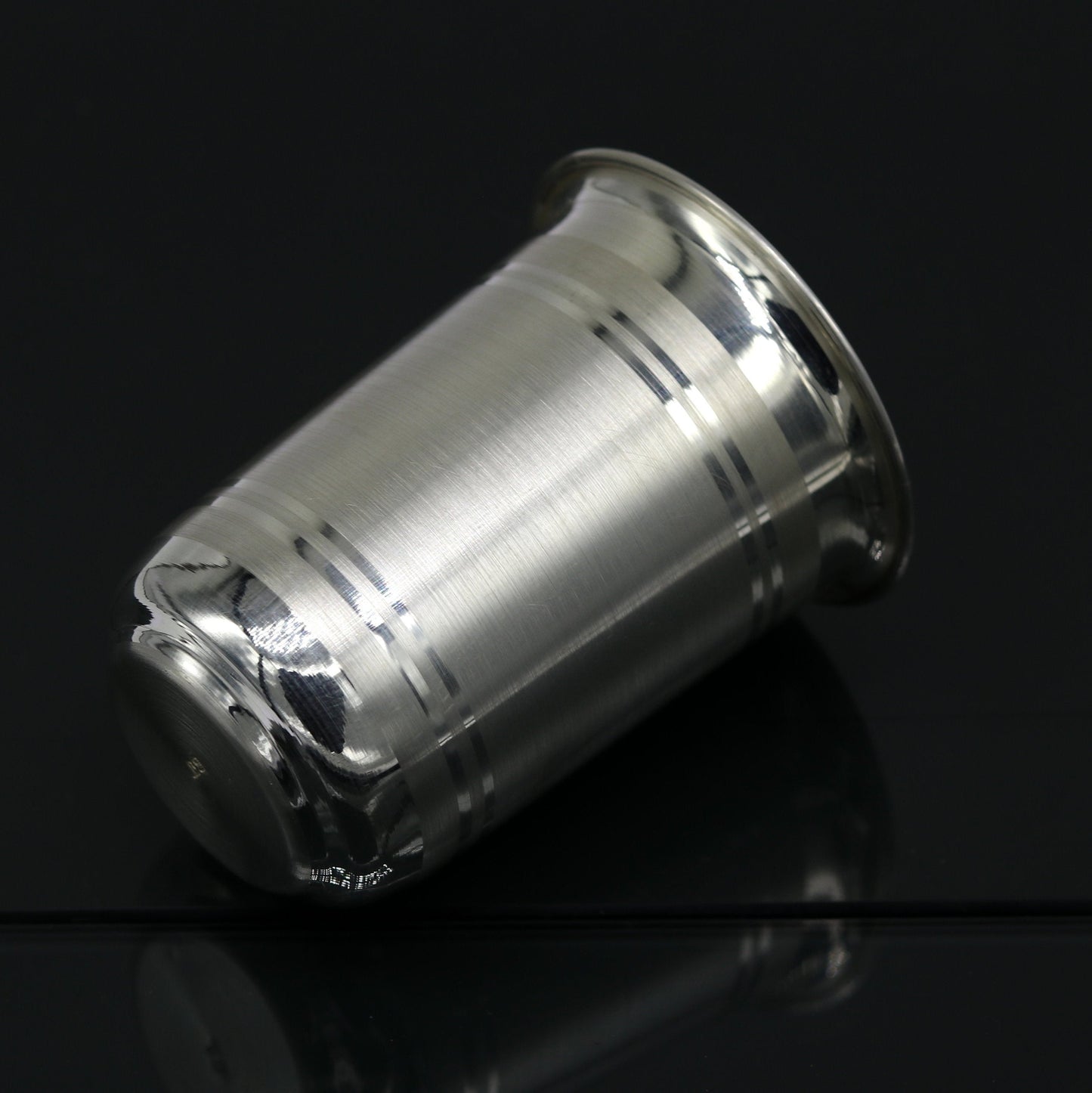 pure 999 fine silver handmade vessels, water/milk Glass tumbler, silver flask, baby kids silver utensils stay healthy from bacteria sv35 - TRIBAL ORNAMENTS