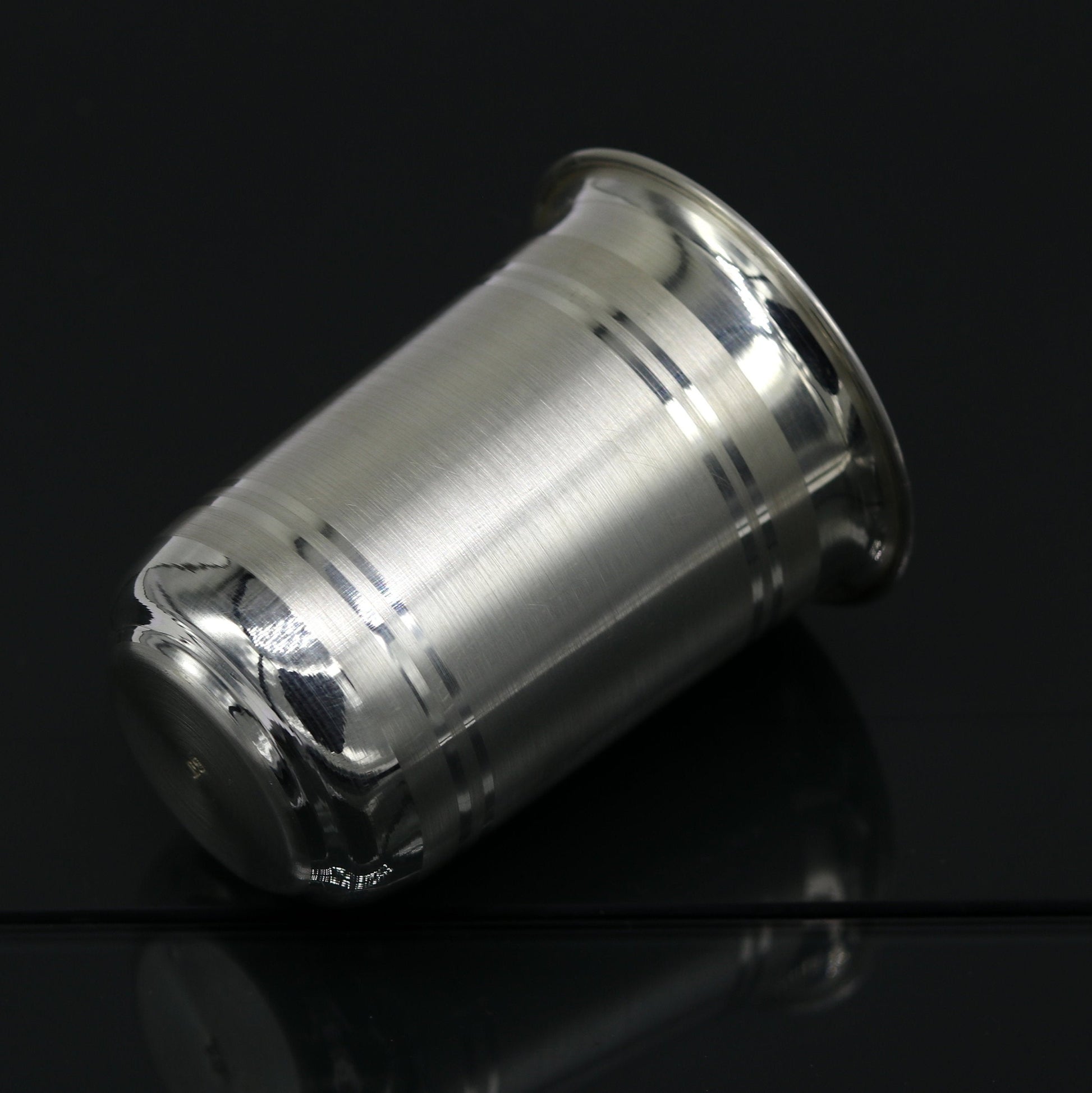 pure 999 fine silver handmade vessels, water/milk Glass tumbler, silver flask, baby kids silver utensils stay healthy from bacteria sv35 - TRIBAL ORNAMENTS