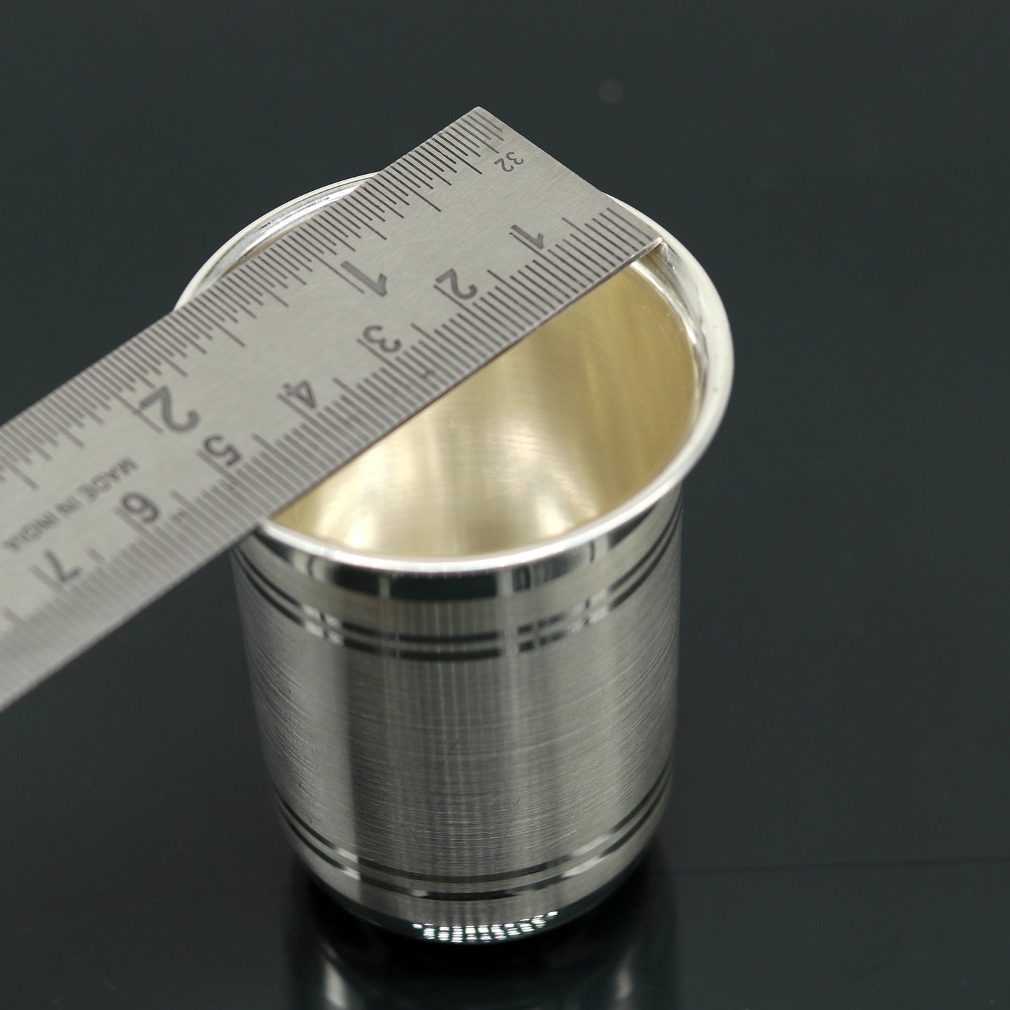 pure 999 fine silver handmade vessels, water/milk Glass tumbler, silver flask, baby kids silver utensils stay healthy from bacteria sv35 - TRIBAL ORNAMENTS