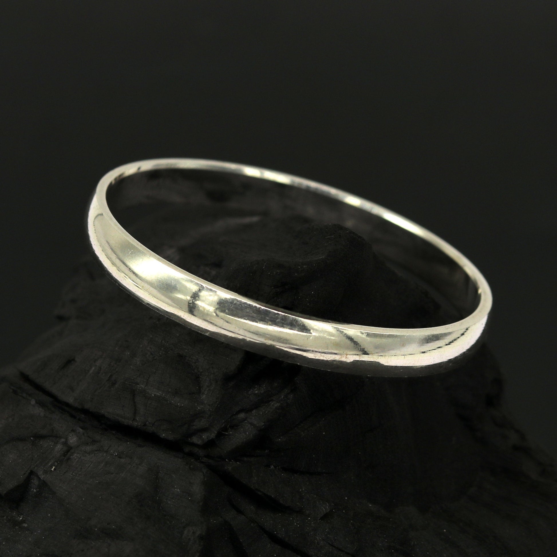 5mm Sterling silver handmade solid kada baby bracelet bangle for unisex, amazing sikha, punjabi kada, solid silver kids jewelry nsk325 - TRIBAL ORNAMENTS