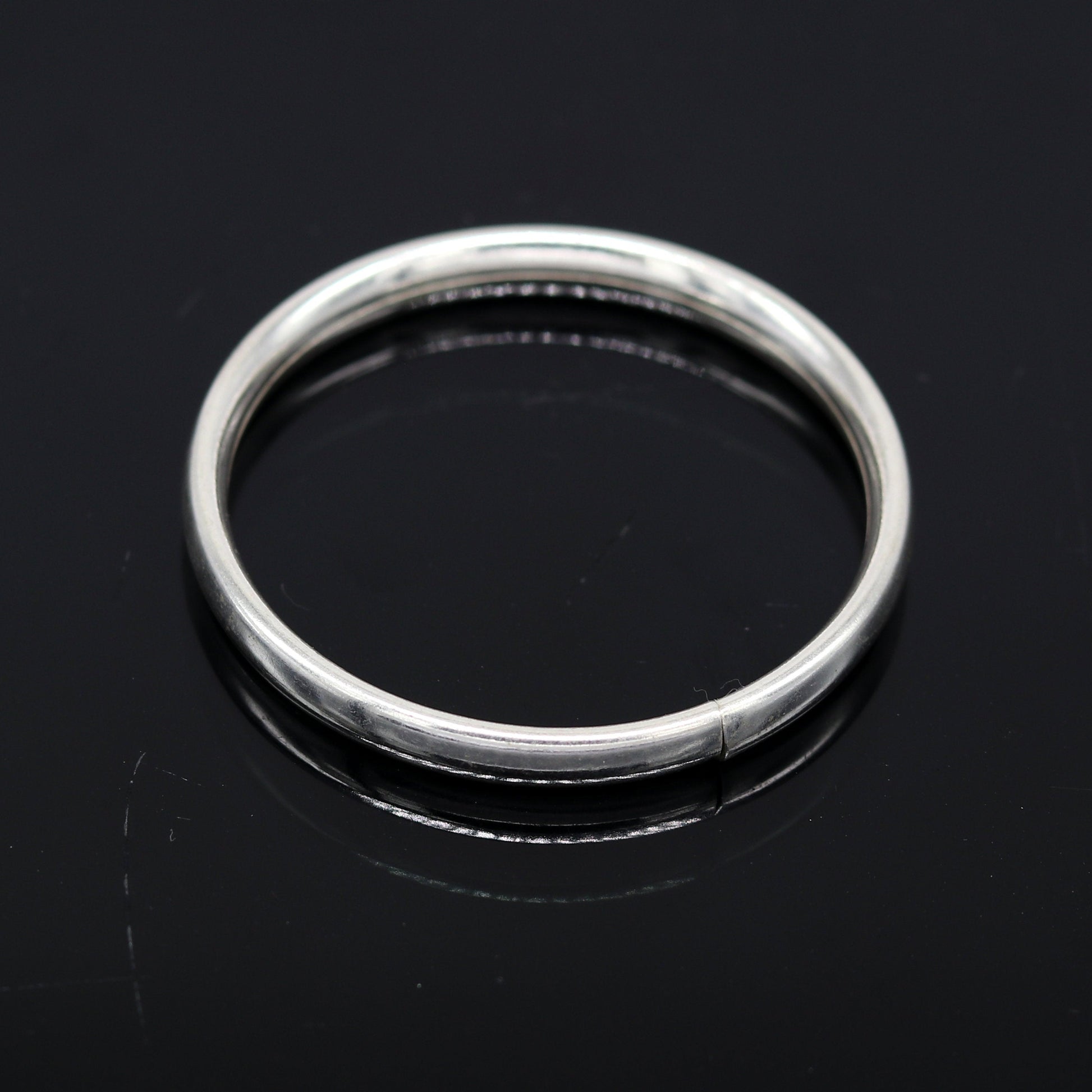 4mm Sterling silver handmade solid kada new born baby bracelet bangle, amazing sikha, punjabi kada, solid silver kids jewelry nbbk121 - TRIBAL ORNAMENTS