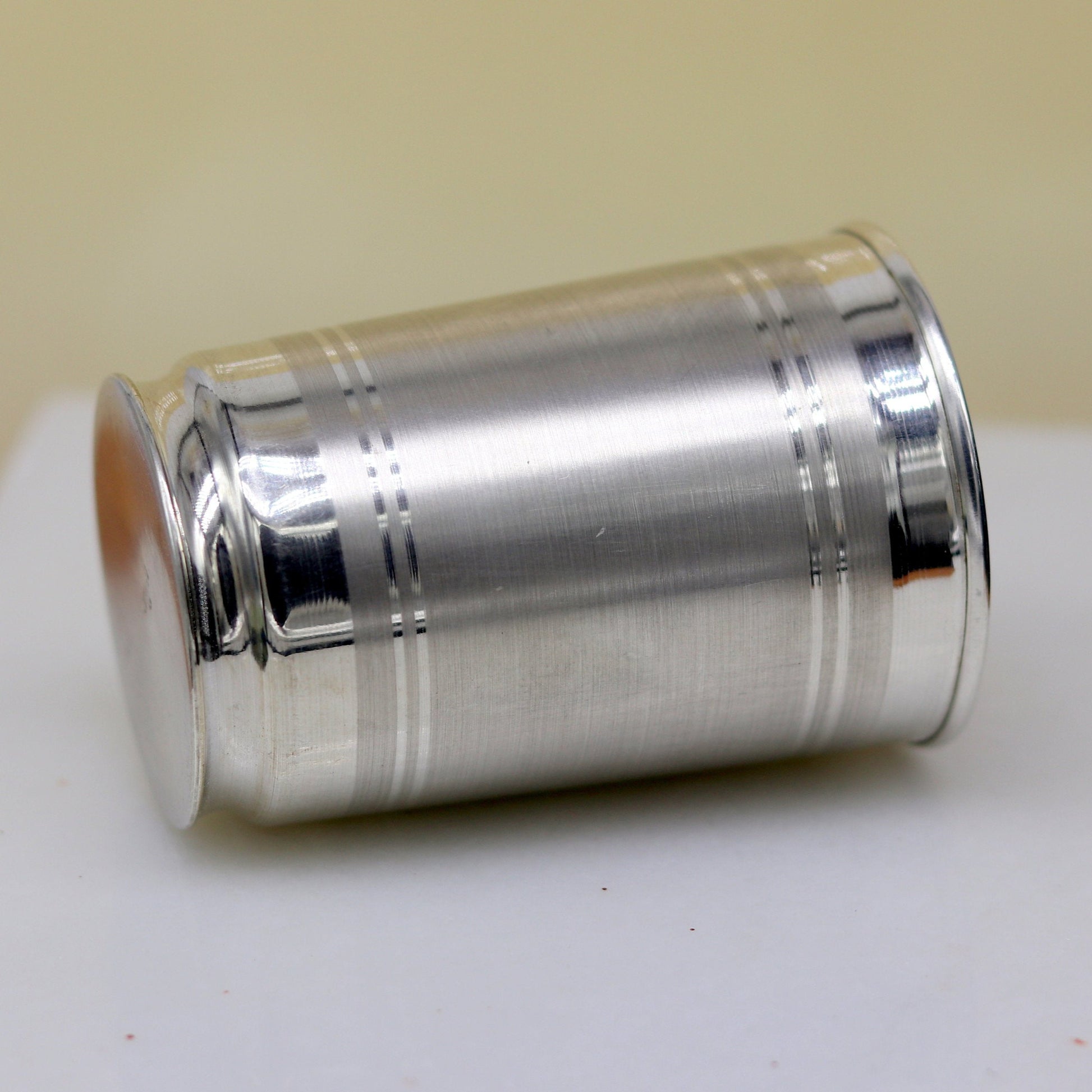 Pure 999 fine silver handmade vessels, water/milk Glass tumbler, silver flask, baby kids silver utensils stay healthy water glass sv68 - TRIBAL ORNAMENTS