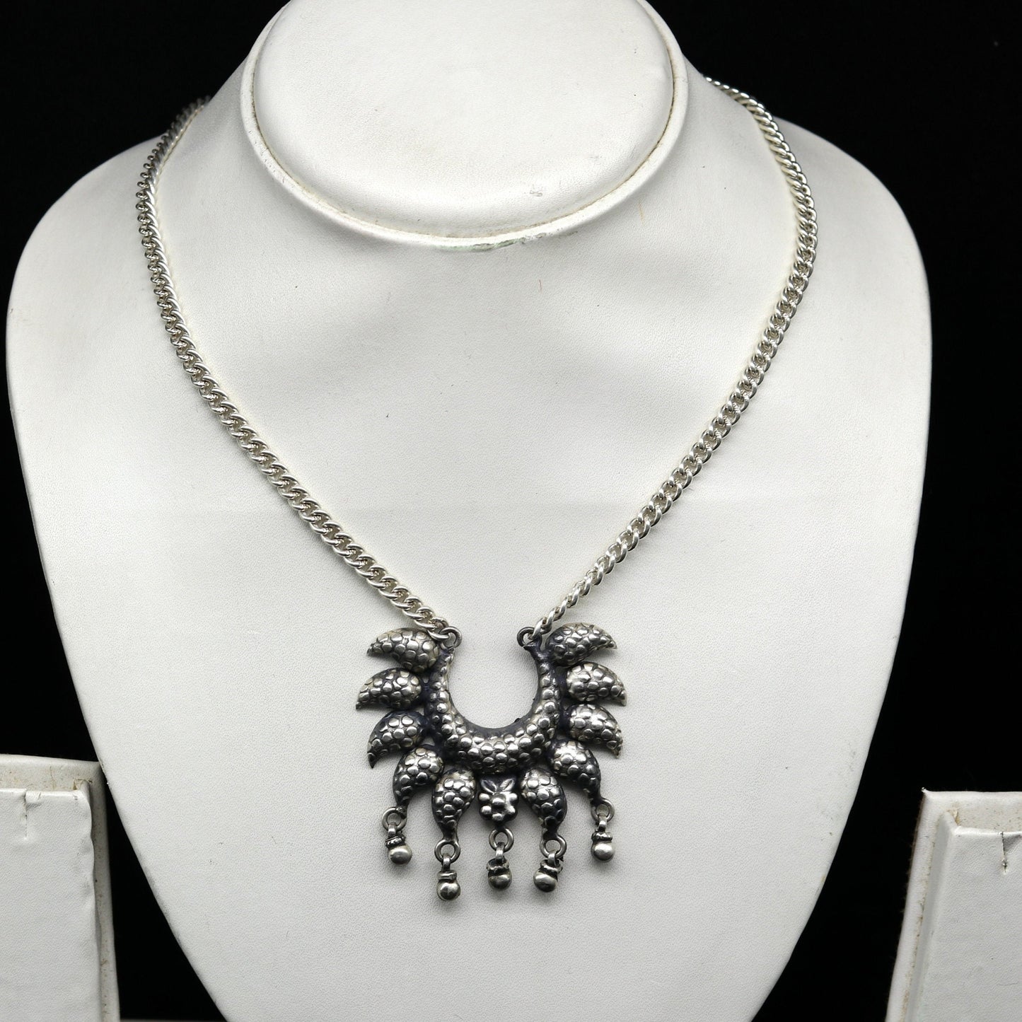 925 sterling silver handmade gorgeous charm necklace, excellent customized vintage style bridesmaid belly dance necklace jewelry nec60 - TRIBAL ORNAMENTS