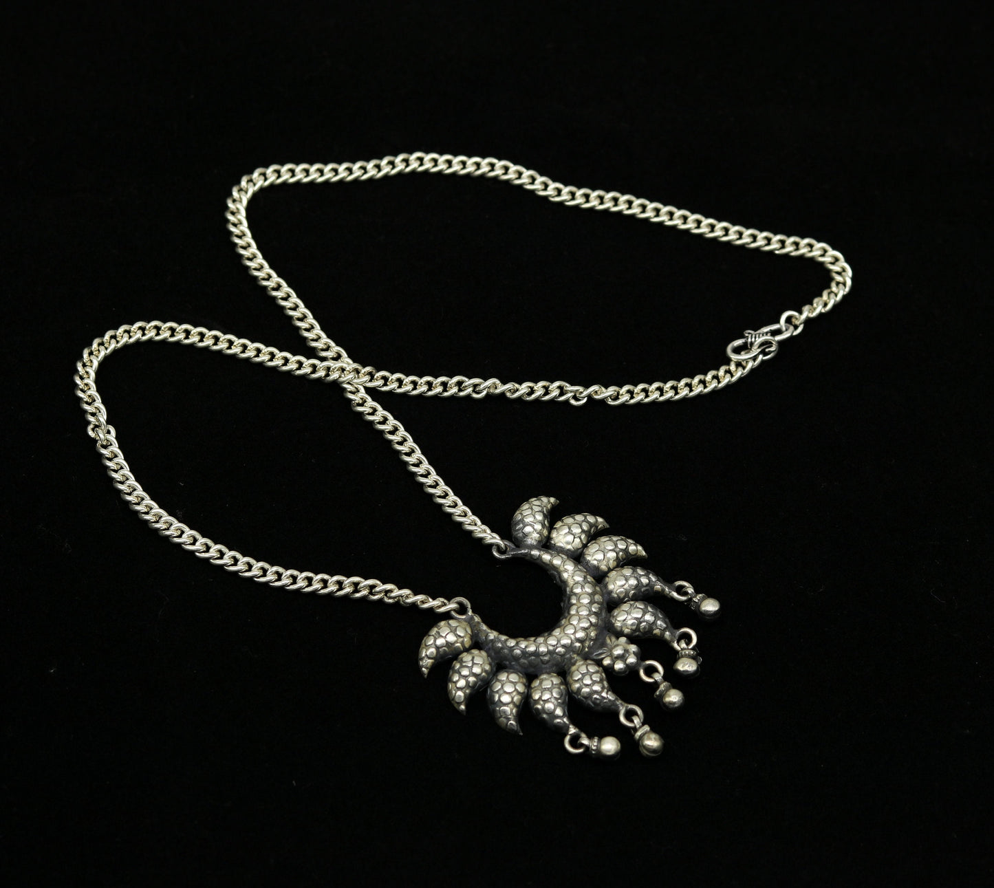 925 sterling silver handmade gorgeous charm necklace, excellent customized vintage style bridesmaid belly dance necklace jewelry nec60 - TRIBAL ORNAMENTS