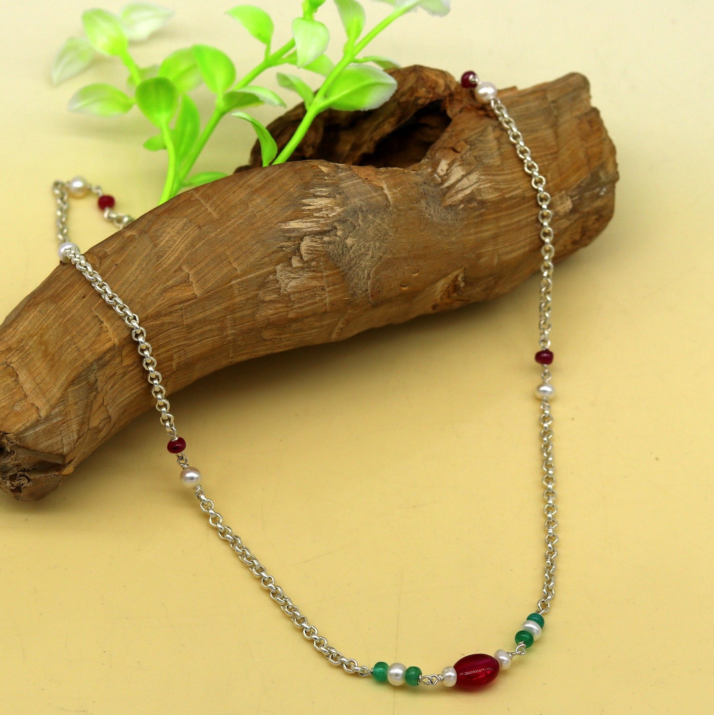 925 sterling silver handmade gorgeous beaded necklace, excellent customized style bridesmaid belly dance daily use necklace jewelry nec70 - TRIBAL ORNAMENTS