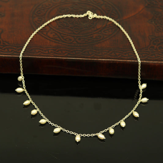 925 sterling silver handmade gorgeous charm necklace, excellent customized stylish bridesmaid belly dance necklace jewelry nec71 - TRIBAL ORNAMENTS