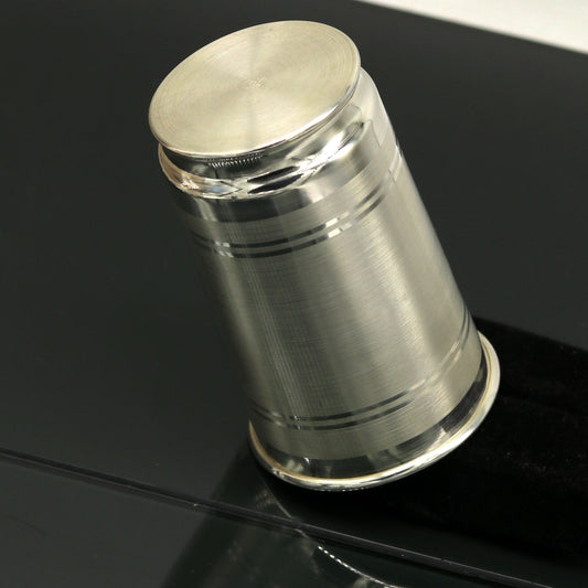 Pure 999 fine silver handmade vessels, water/milk Glass tumbler, silver flask, baby kids silver utensils stay healthy water glass sv71 - TRIBAL ORNAMENTS